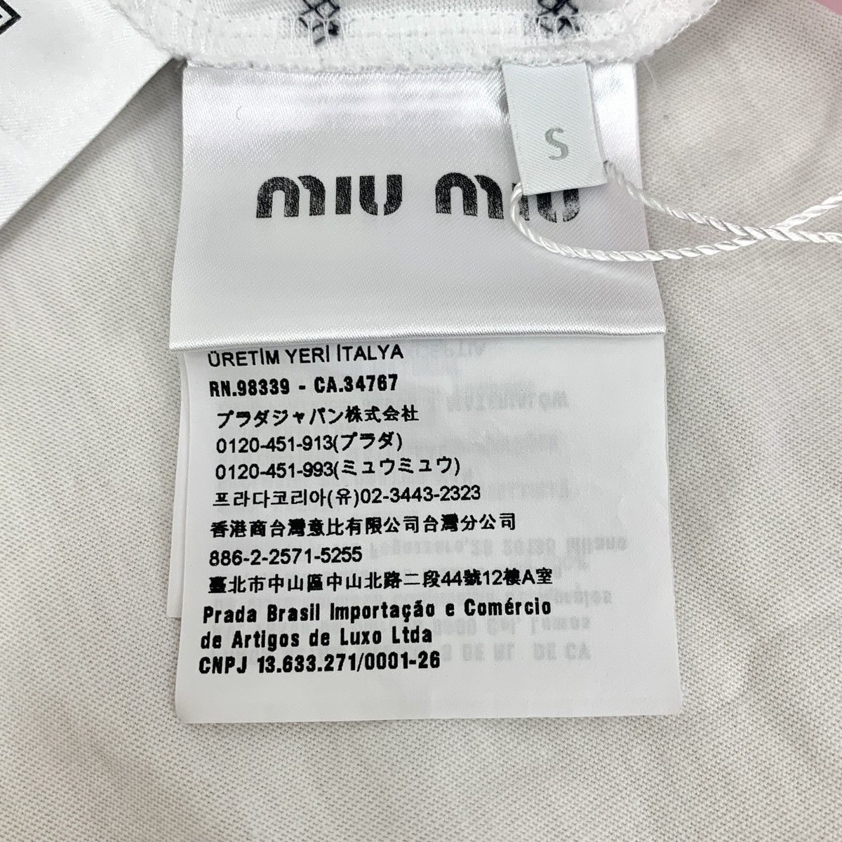 Miu Miu MiuMiu White Striped Sequin Long Sleeve T-shirt K26WX Size S / US 4 / IT 40 - 6 Thumbnail