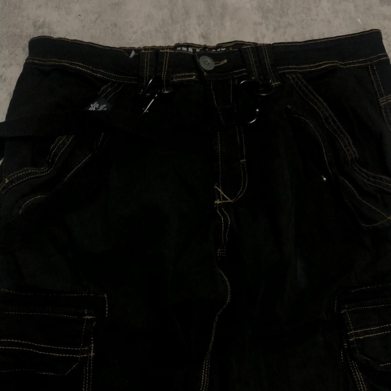 Other Black cargo jeans with adjustable waist and ankle straps Size US 34 / EU 50 - 2 Thumbnail