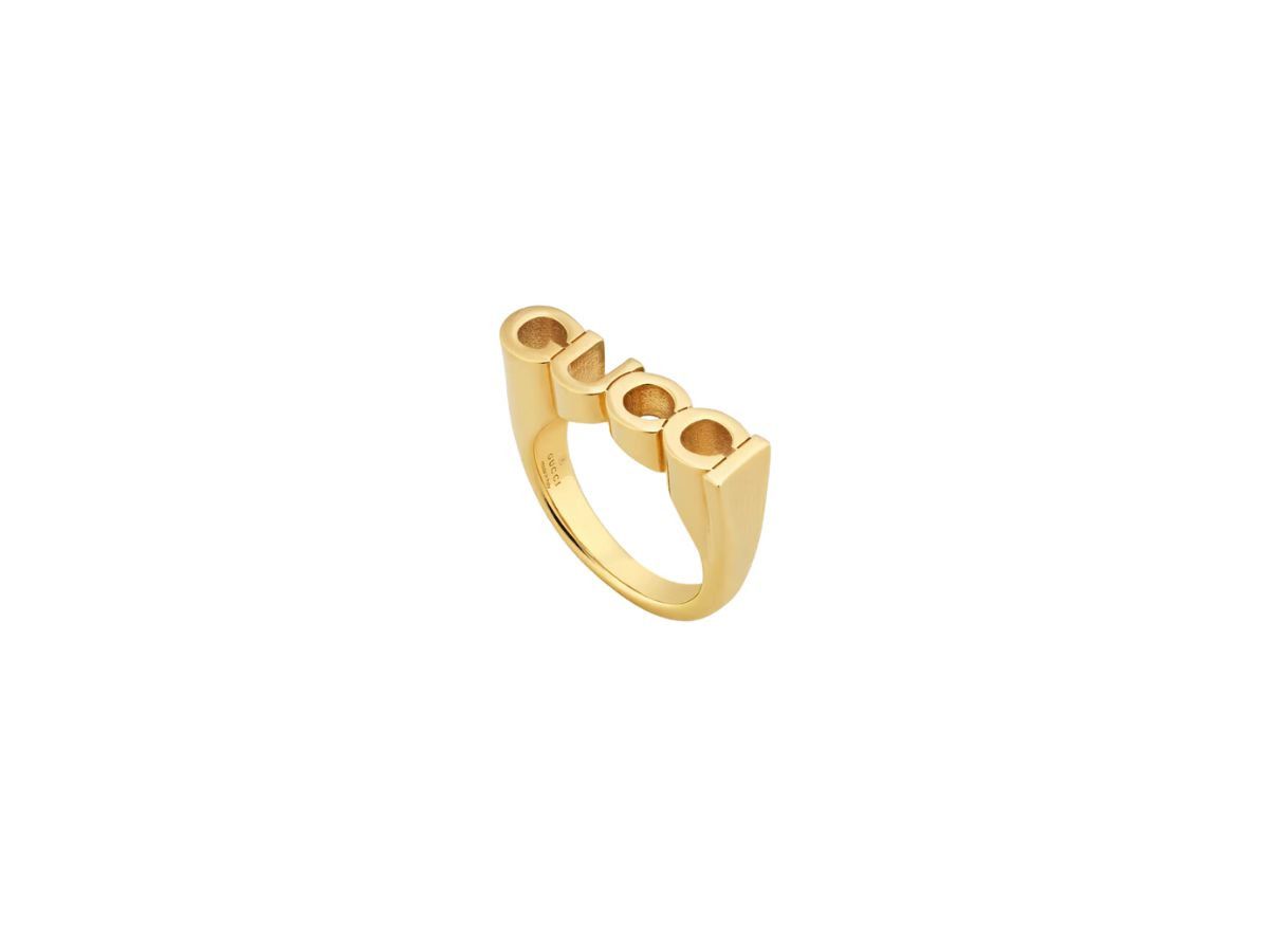 Gucci oc11z0126 Size: S / Script Ring In Gold Size ONE SIZE - 2 Thumbnail