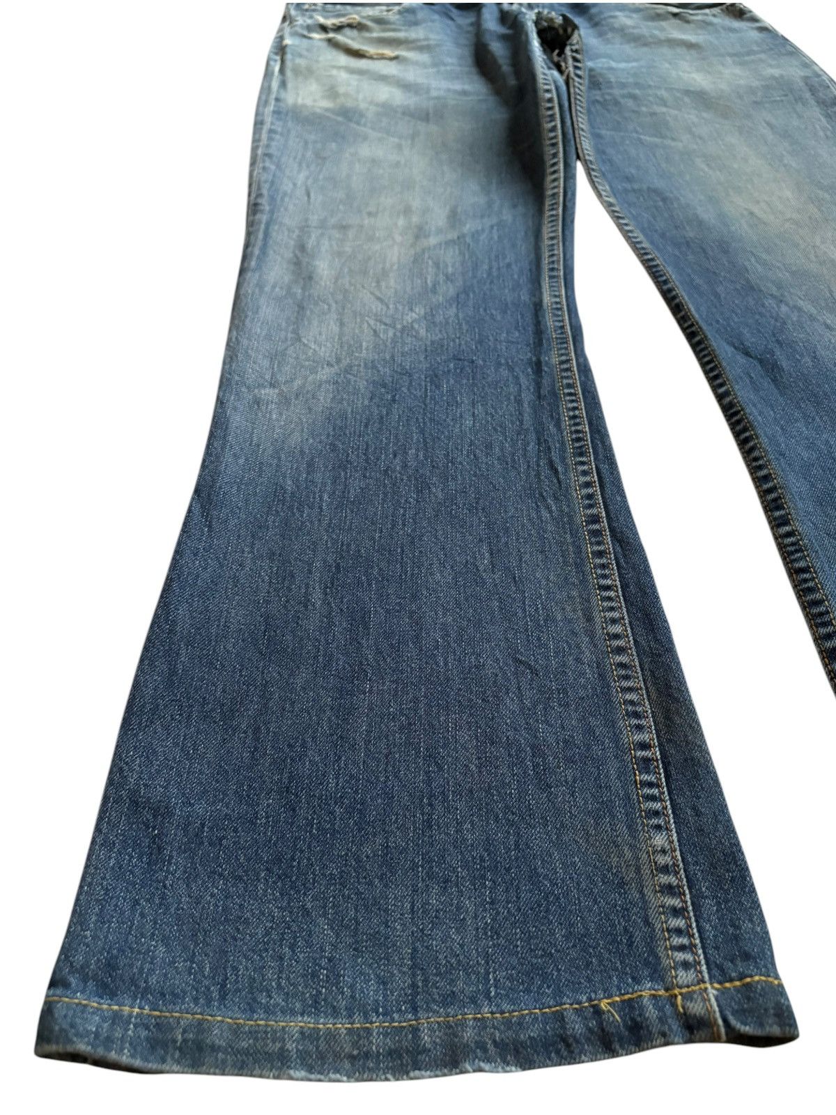 Levi's Vintage 90s Levis 507 Mud Wash Distressed Bootcut Jeans Size US 35 - 6 Thumbnail