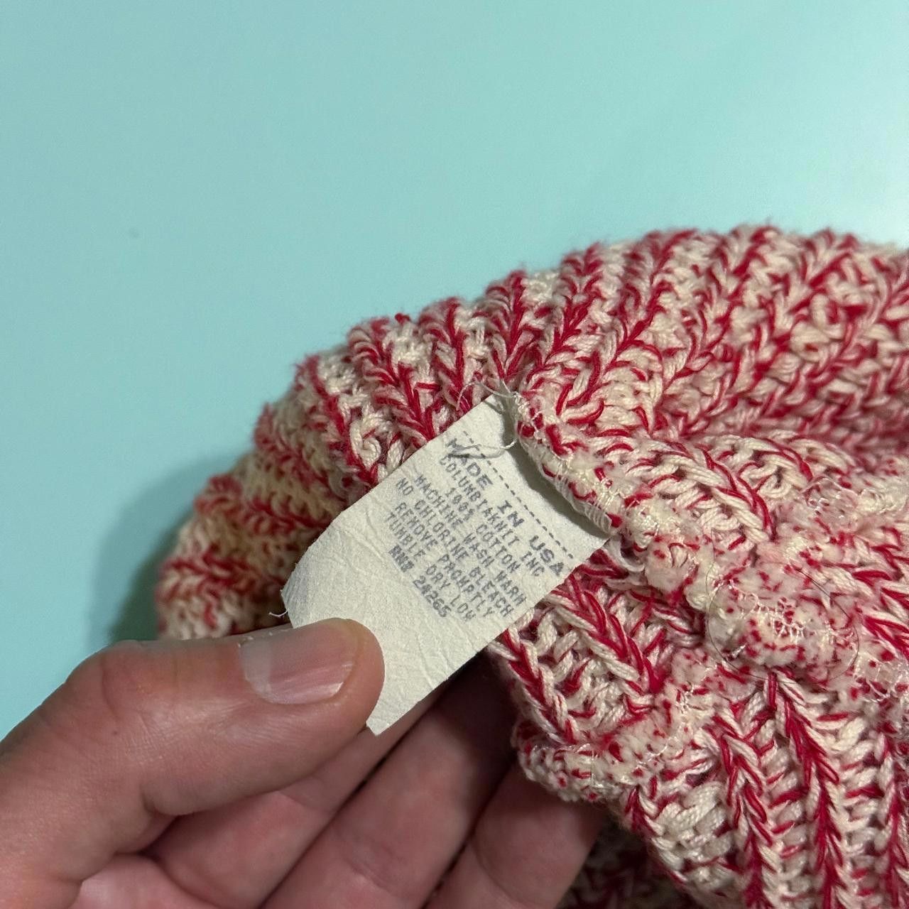 Designer Sir & Madame Chicago Red & White 100% Cotton Beanie Size ONE SIZE - 3 Thumbnail