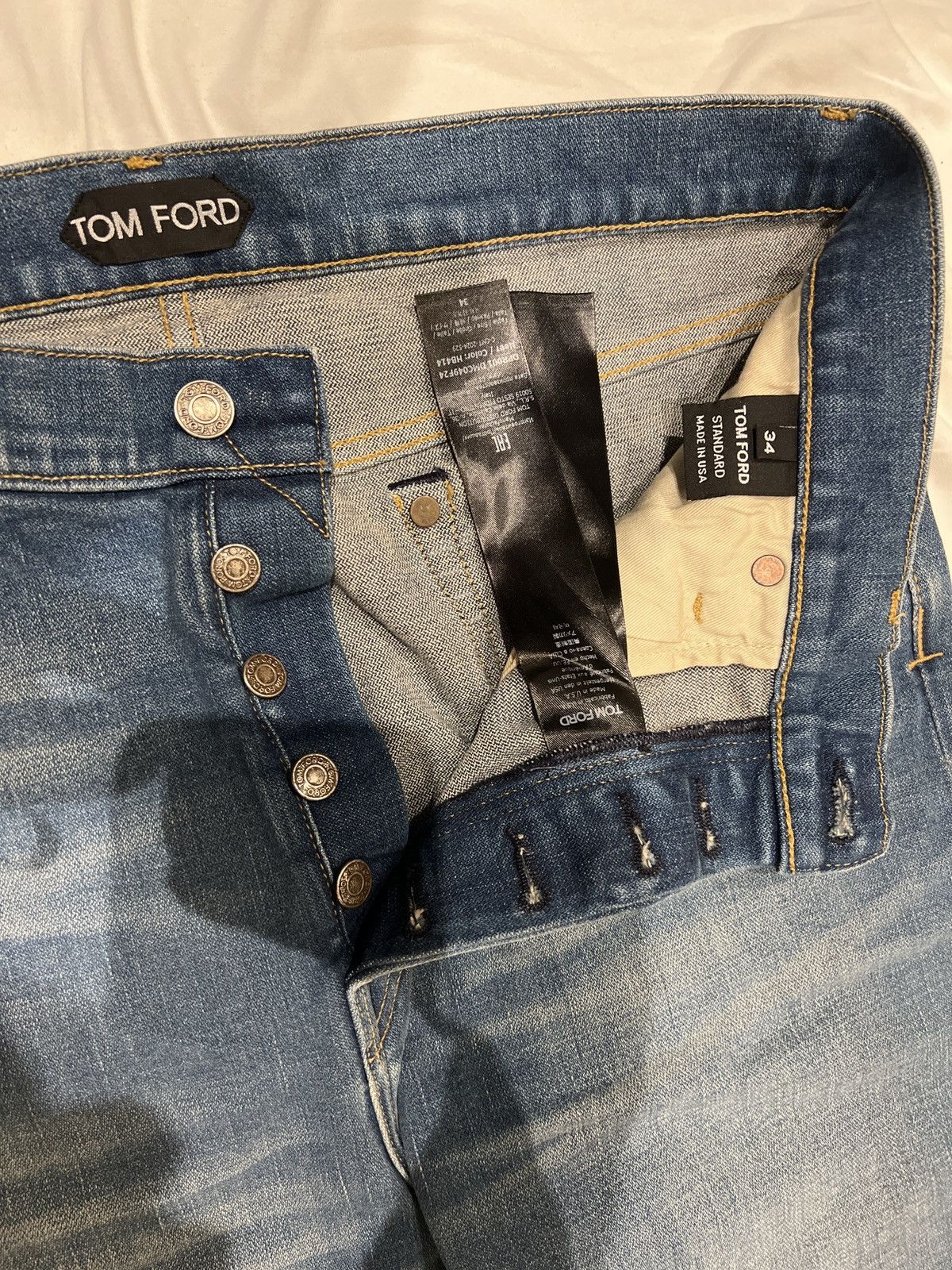 Tom Ford Tom Ford Standard Fit Whashed Blue Jean 34 98% Cotton Size US 34 / EU 50 - 18 Thumbnail