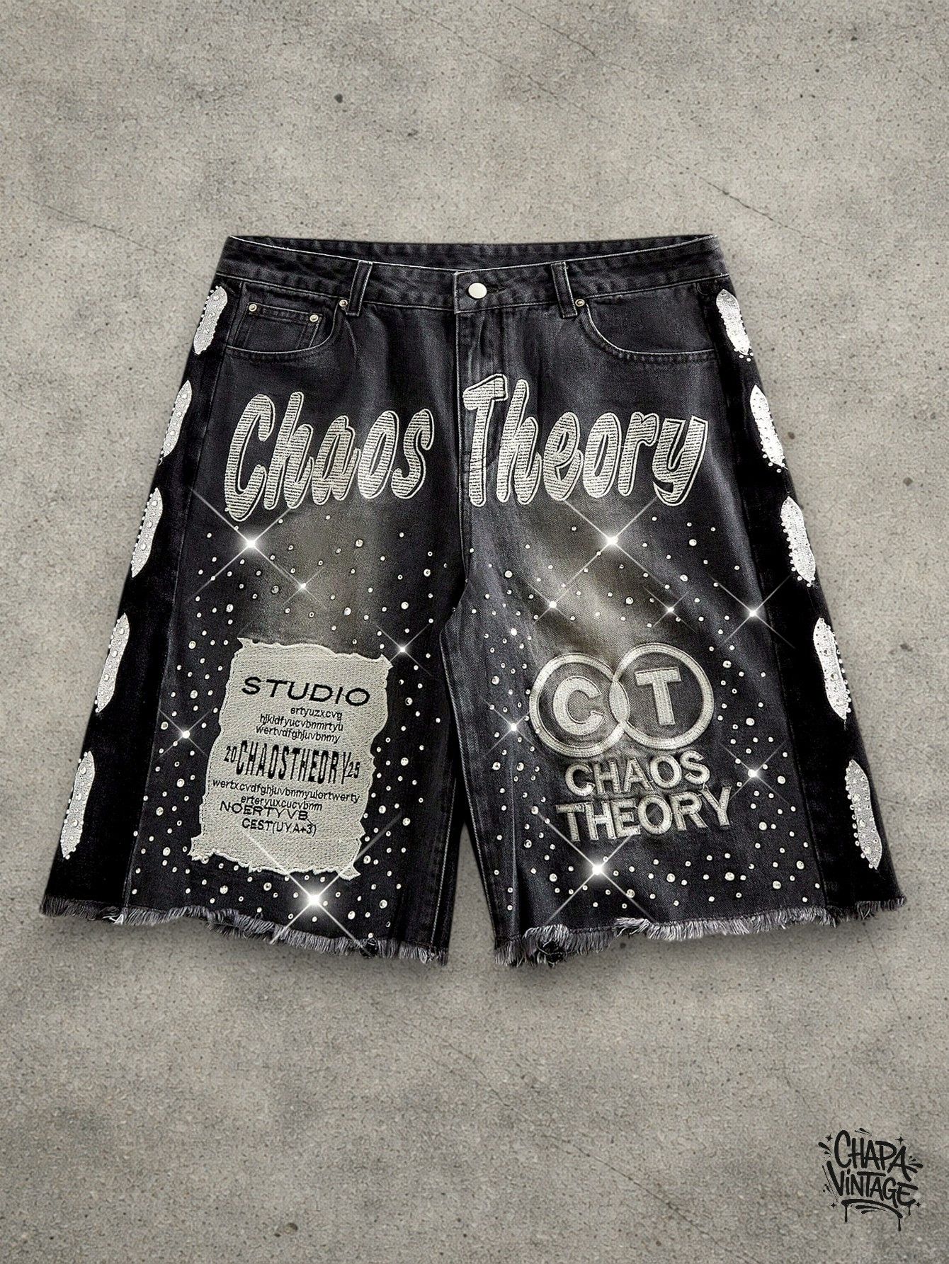 Vintage Diamonds washed shorts Size US 32 / EU 48 - 1 Thumbnail