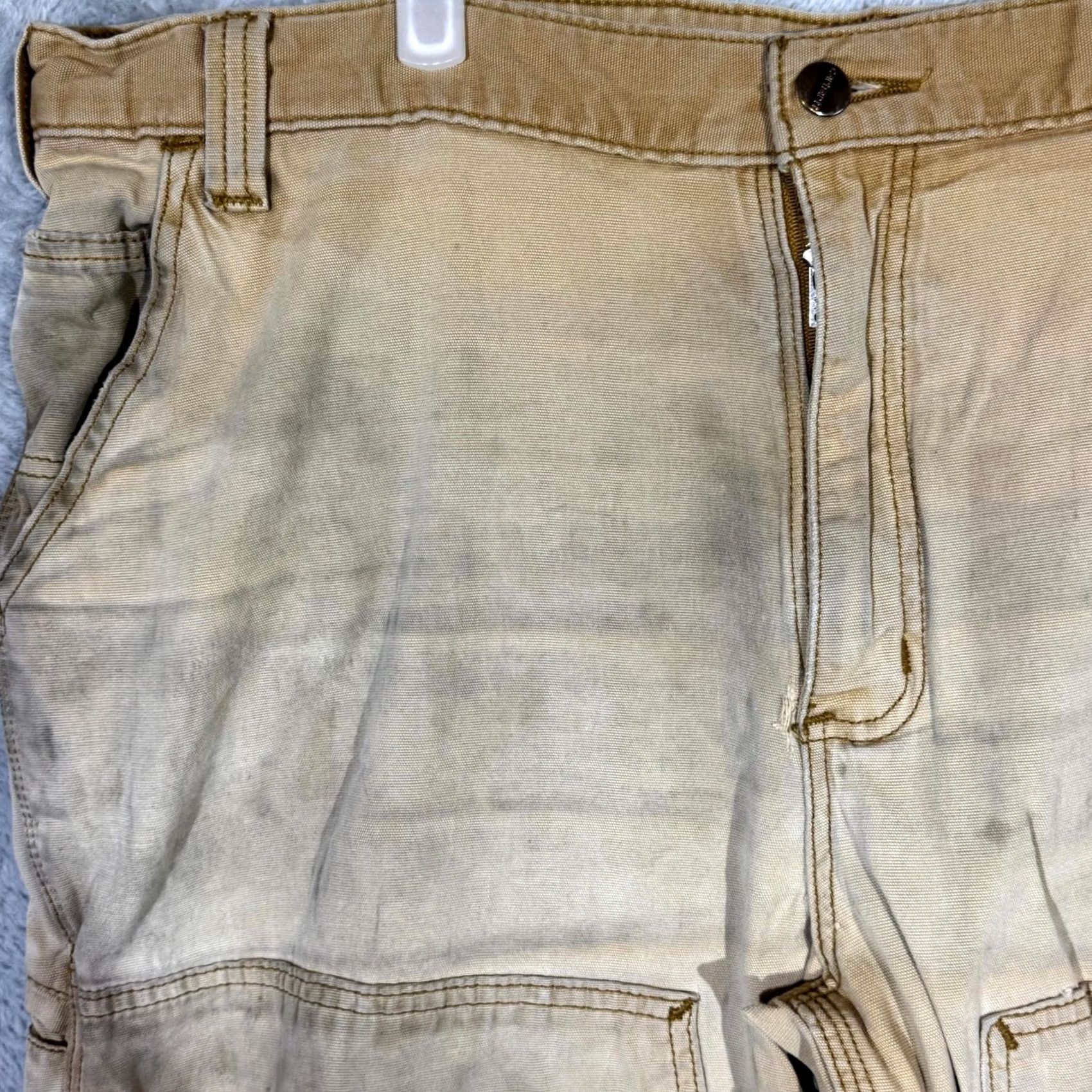 Carhartt Carhartt Pants Men’s 40x30 Tan Stretch Relaxed Fit Canvas Utility Workwear Size US 40 / EU 56 - 3 Thumbnail