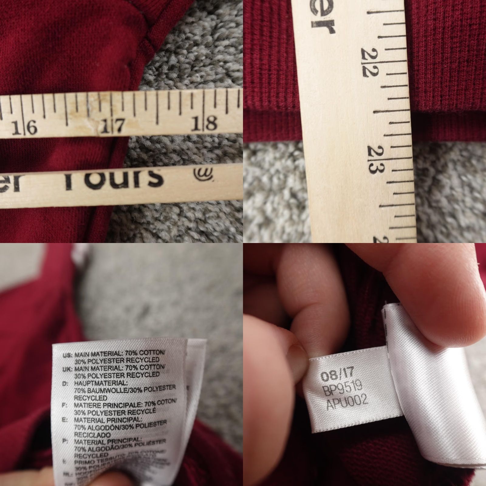 Adidas Adidas Sweatshirt Womens M Red Firebird Trefoil 3 Stripes Pullover 1/4 Zip Train Size M / US 6-8 / IT 42-44 - 8 Thumbnail