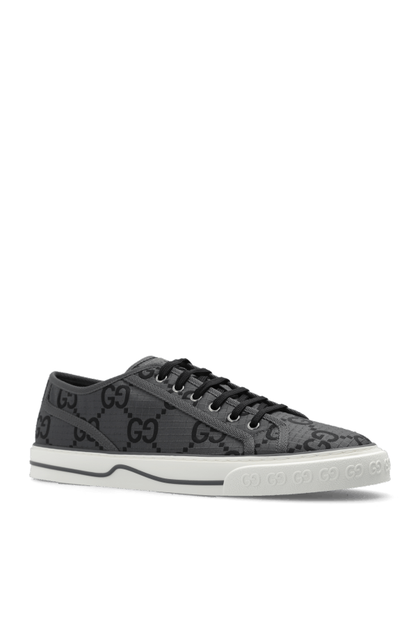Gucci o1s1wg110325 Men's Gucci Tennis 1977 Sneakers Grey & Black Size US 15 / EU 48 - 4 Thumbnail