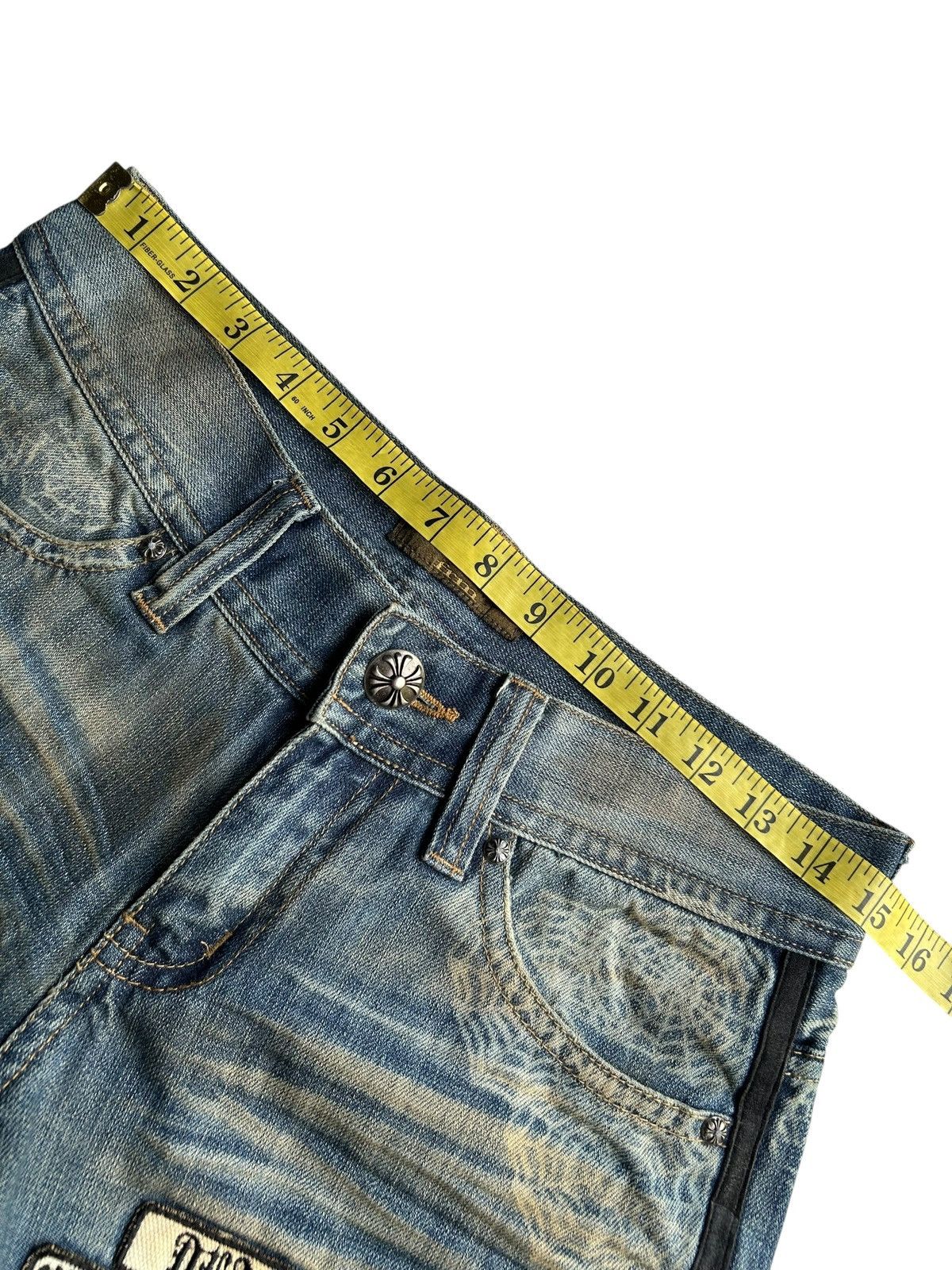 If Six Was Nine FLARE🔥 Xfrm Japanese Punk Bondage Rusty Faded Denim Jeans ☠️🎌 Size US 30 / EU 46 - 19 Thumbnail