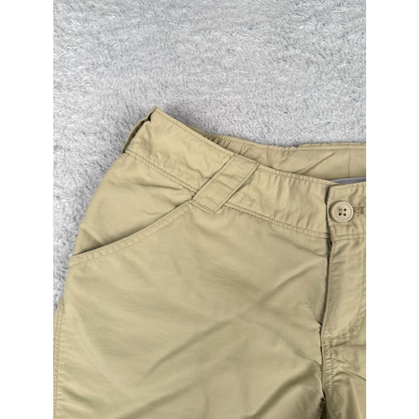 Vintage Columbia Shorts Women Small Beige PFG Coral Compass Chino Hiking Boating XL4452 Size 28" / US 6 / IT 42 - 4 Thumbnail