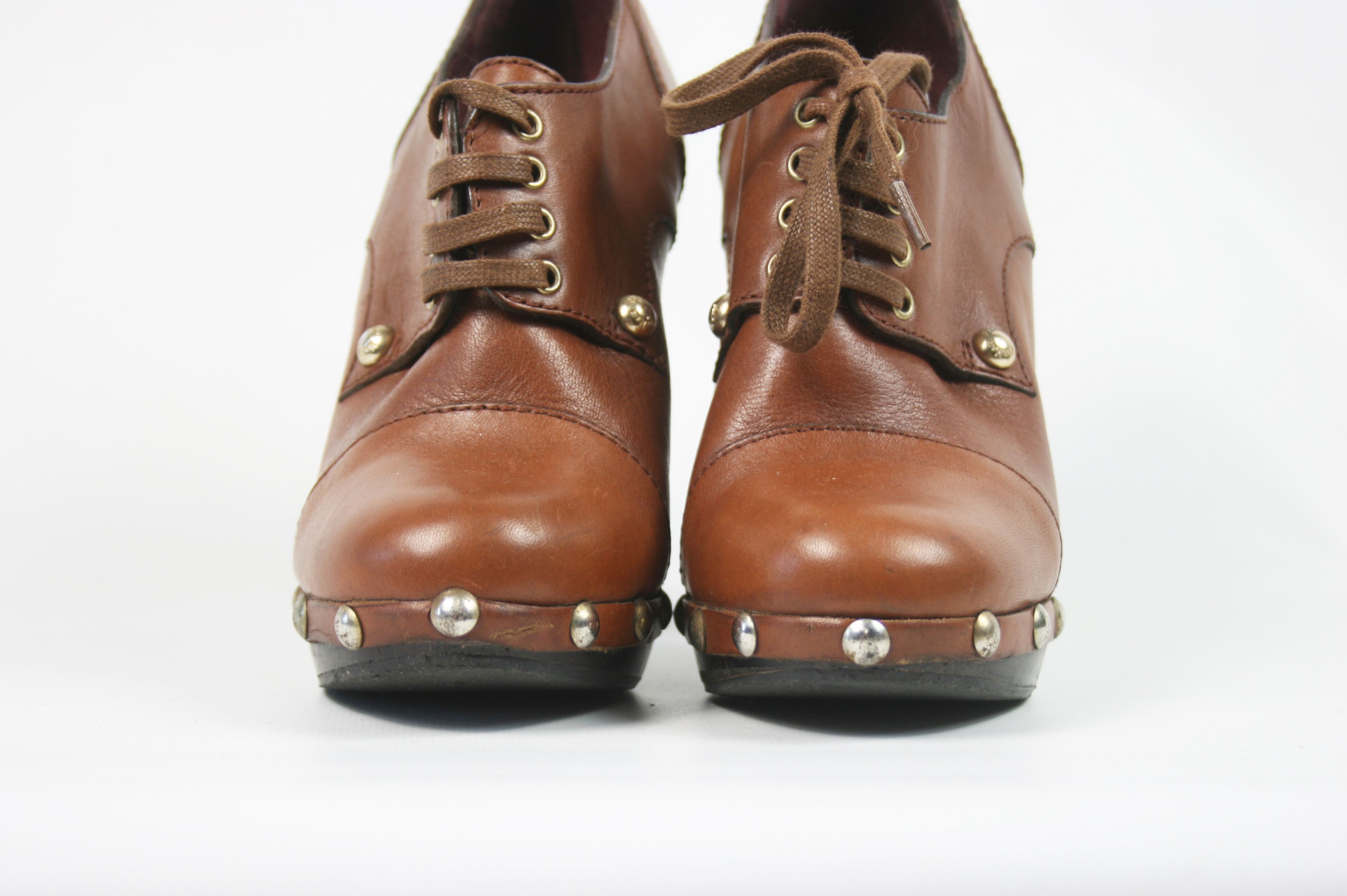 Max Mara Rockstudded Leather Heeled Ankle Boots Size US 6 / IT 36 - 3 Thumbnail