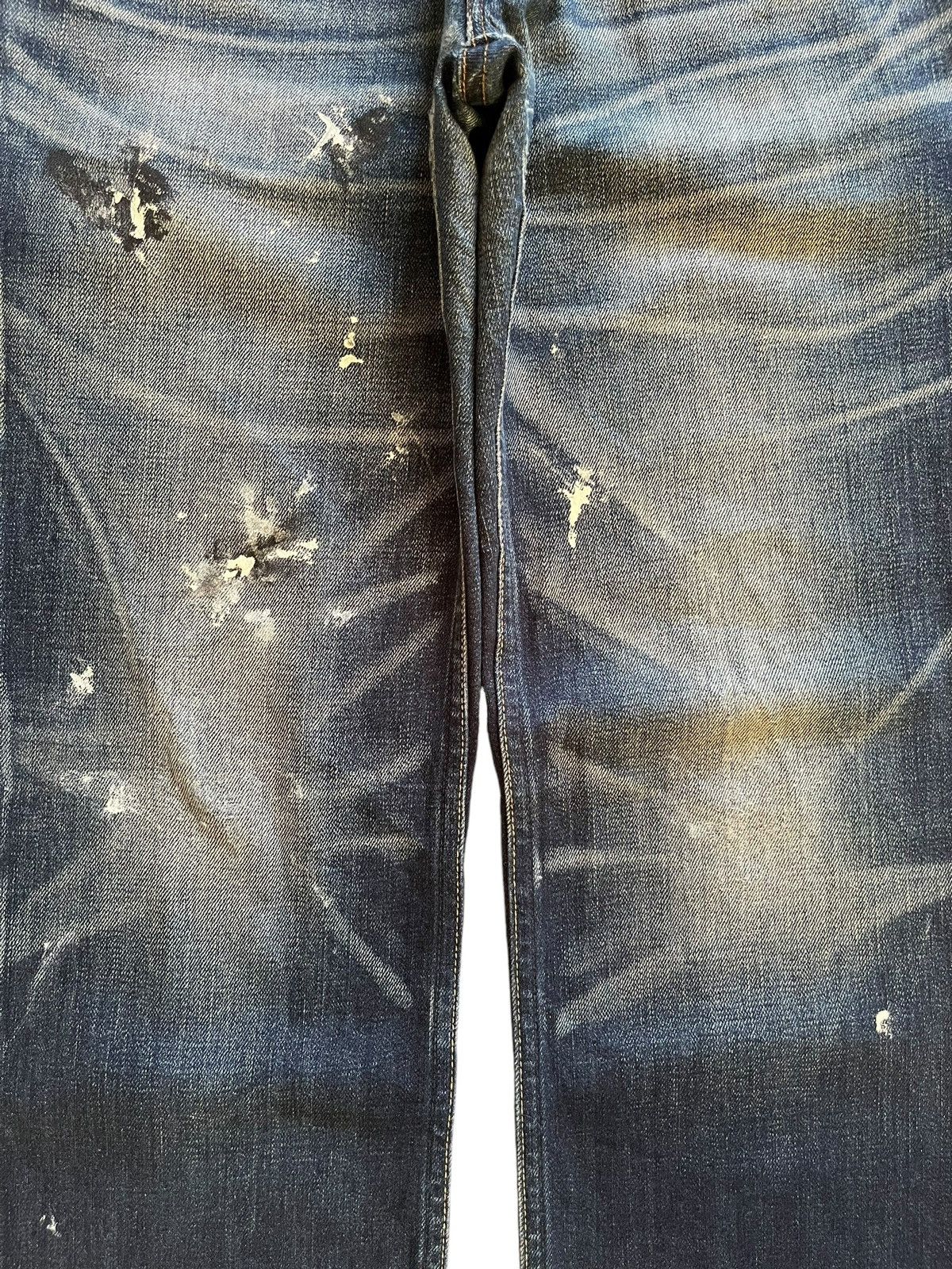 Levi's × Levi's Vintage Clothing Vintage 90s Levis 502 Blue Wash Paint Splattered Loose Jeans Size US 32 / EU 48 - 5 Thumbnail
