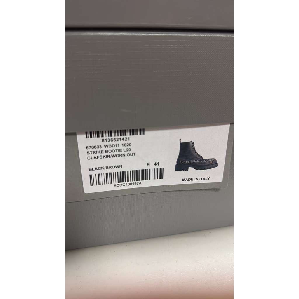 Balenciaga o1rshd1 Strike Booties L20 in Black/Brown Size US 8 / EU 41 - 21 Thumbnail