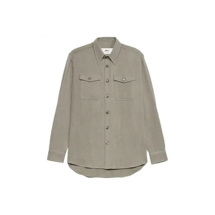 AMI AMI Paris Gray Long Sleeve Jacket Shirt -2507 Size US L / EU 52-54 / 3 - 1 Thumbnail