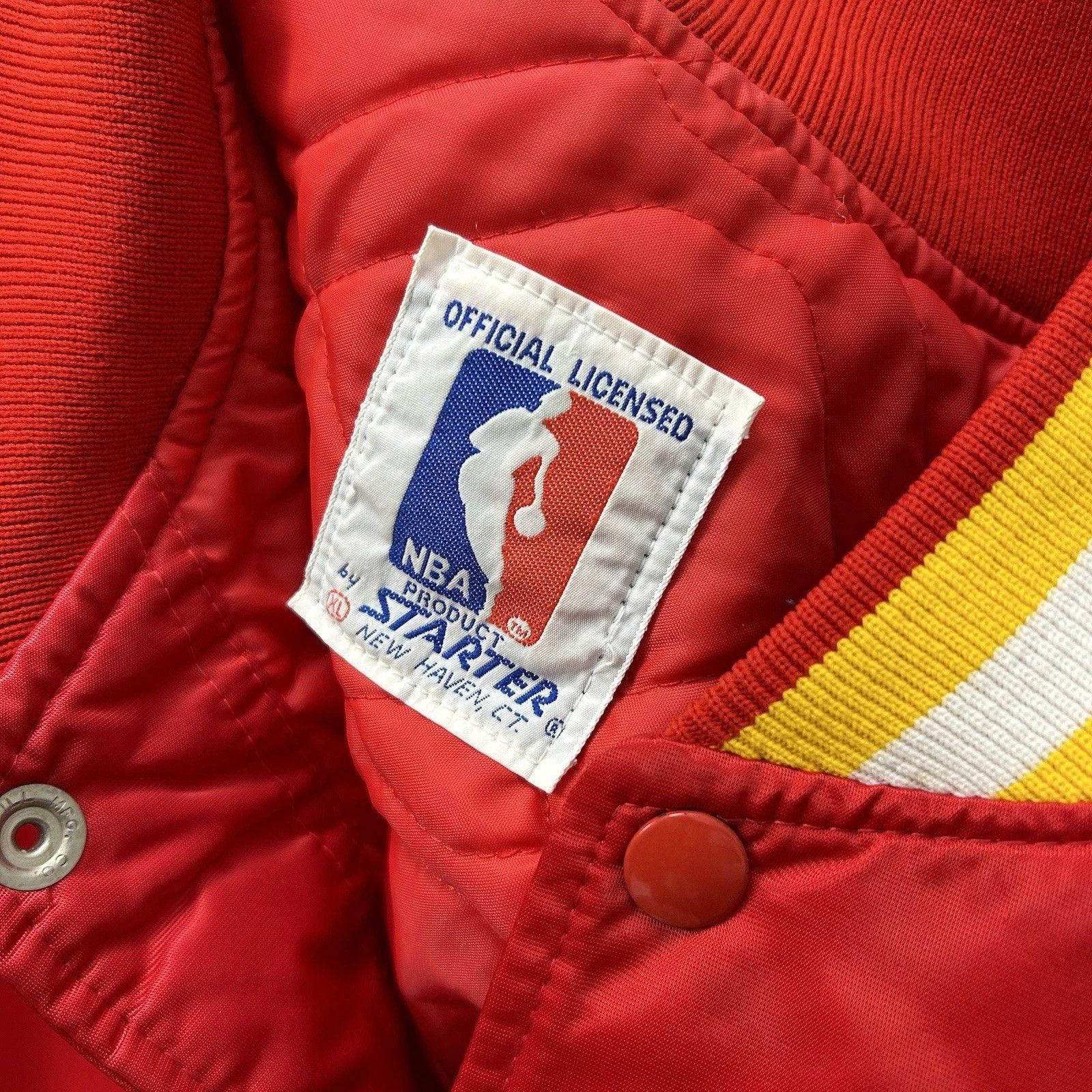 NBA × Starter × Vintage HOUSTON ROCKETS STARTER SATIN BOMBER JACKET MADE IN USA Size US XL / EU 56 / 4 - 5 Thumbnail