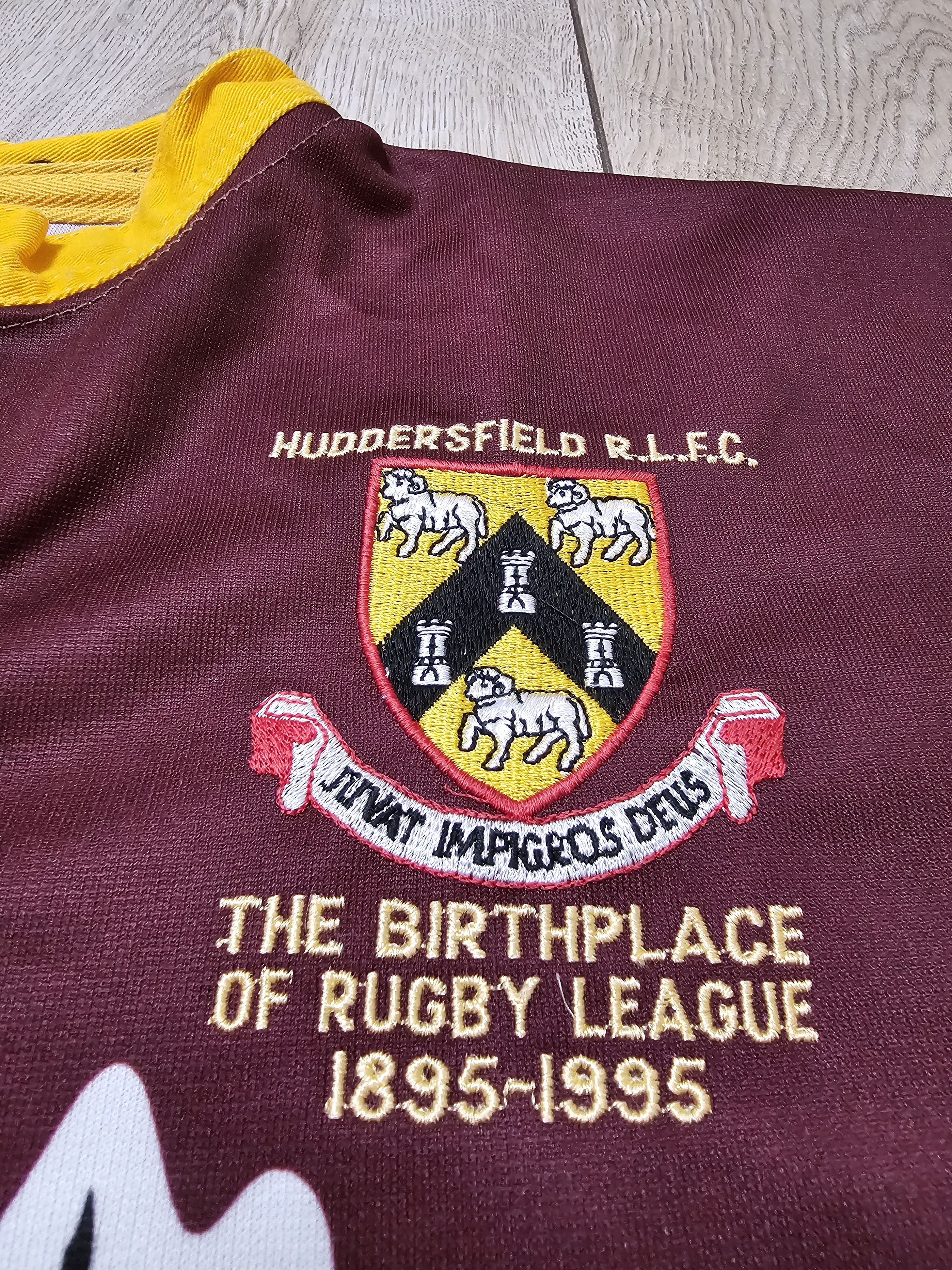 Vintage VINTAGE HUDDERSFIELD R.L.F.C.1995 RUGBY JERSEY ENGLAND RUGBY Size US XXL / EU 58 / 5 - 4 Thumbnail