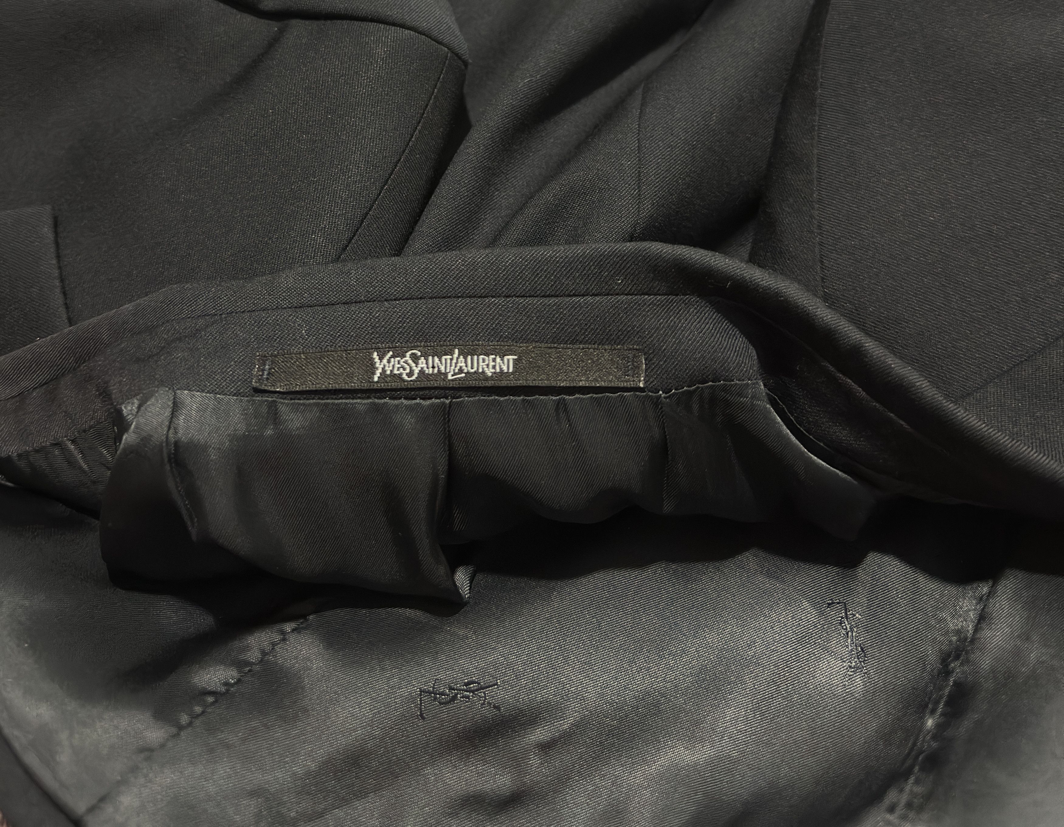Yves Saint Laurent Black wool blazer Size 52L - 7 Thumbnail