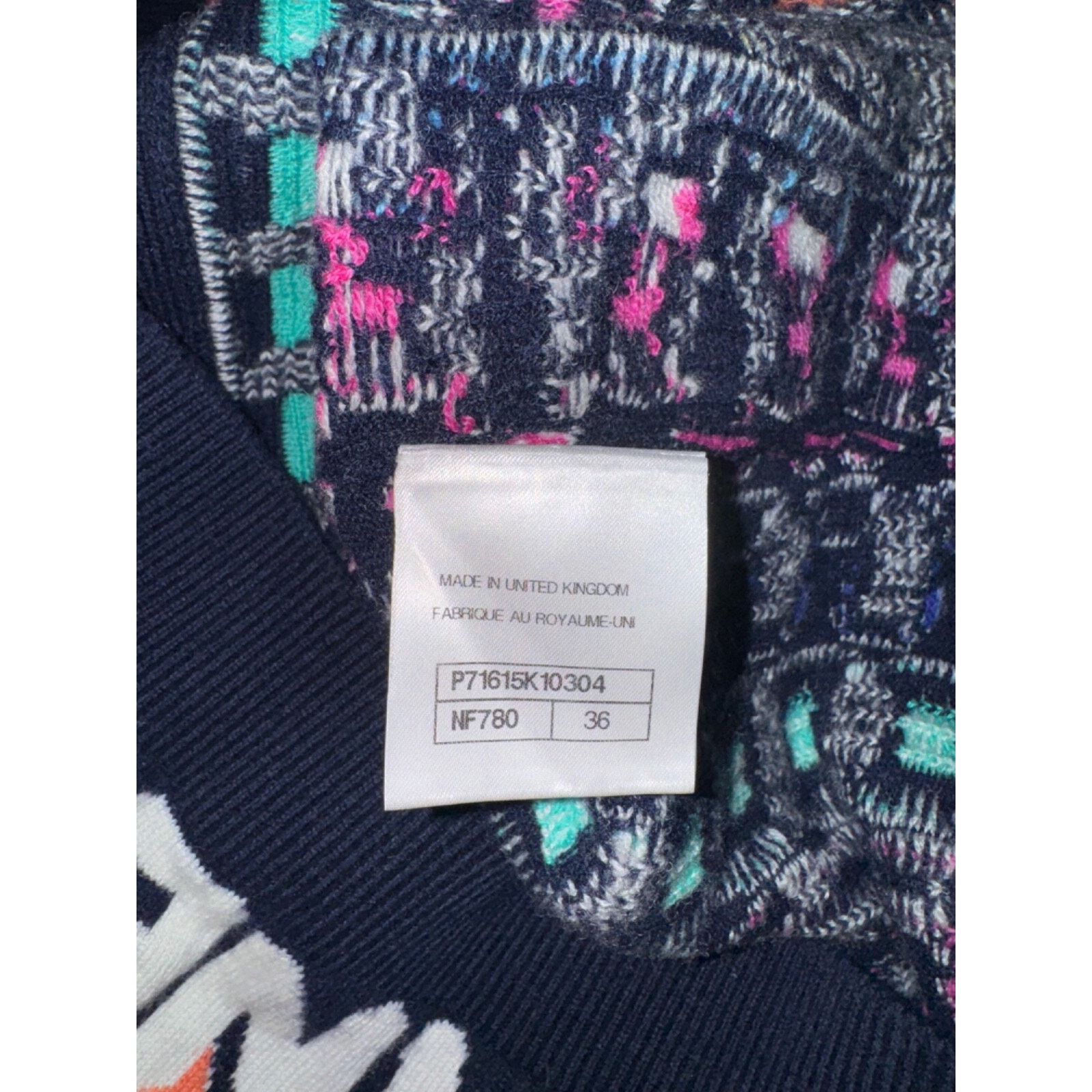 Chanel Chanel 21K Blue Rainbow Letter Logo CC Button Long Sleeve Size XS / US 0-2 / IT 36-38 - 14 Thumbnail