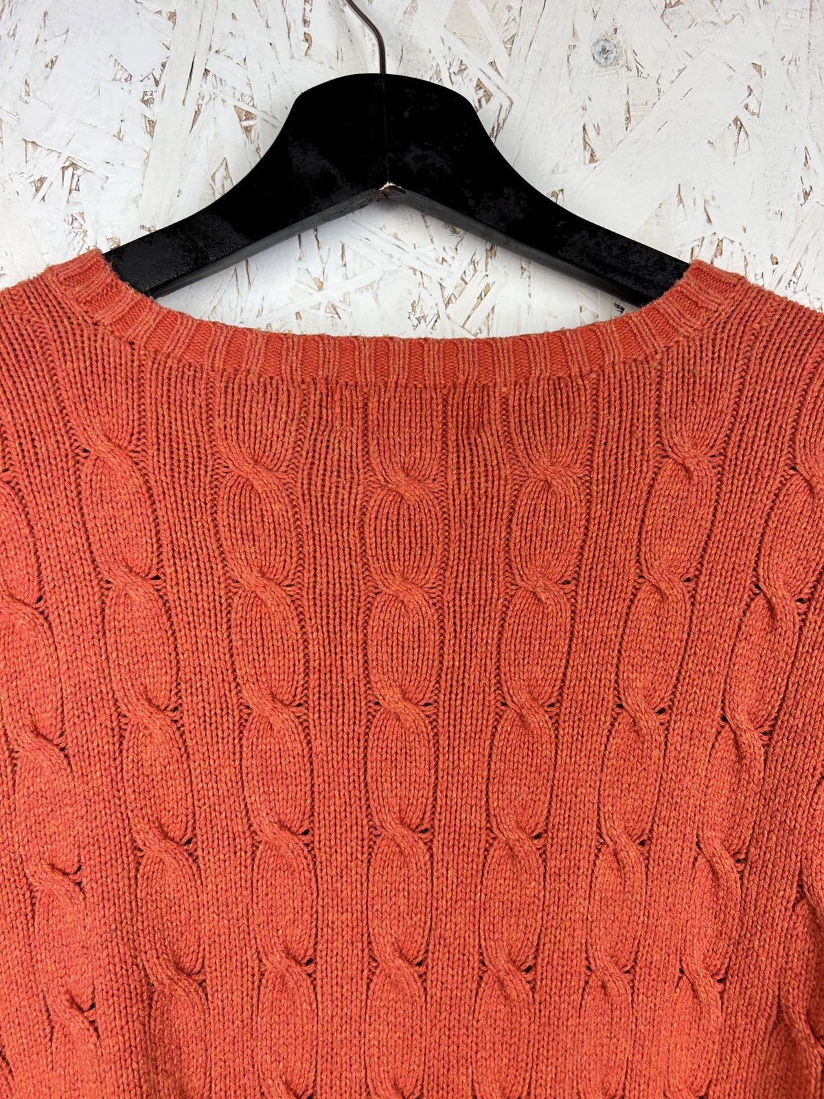 Polo Ralph Lauren Polo By Ralph Lauren 100% Silk Cable Knit Sweater In Orange Size US XL / EU 56 / 4 - 6 Thumbnail