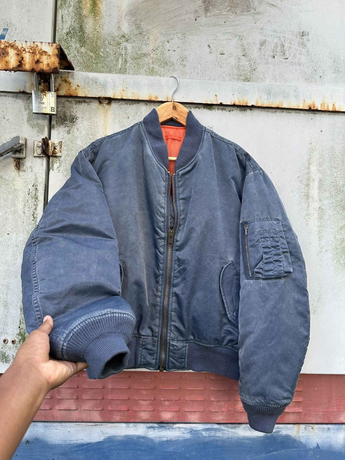 Vintage 🪖Vintage Faded MA-1 Man Intermediate Bomber Jacket Size US M / EU 48-50 / 2 - 7 Thumbnail