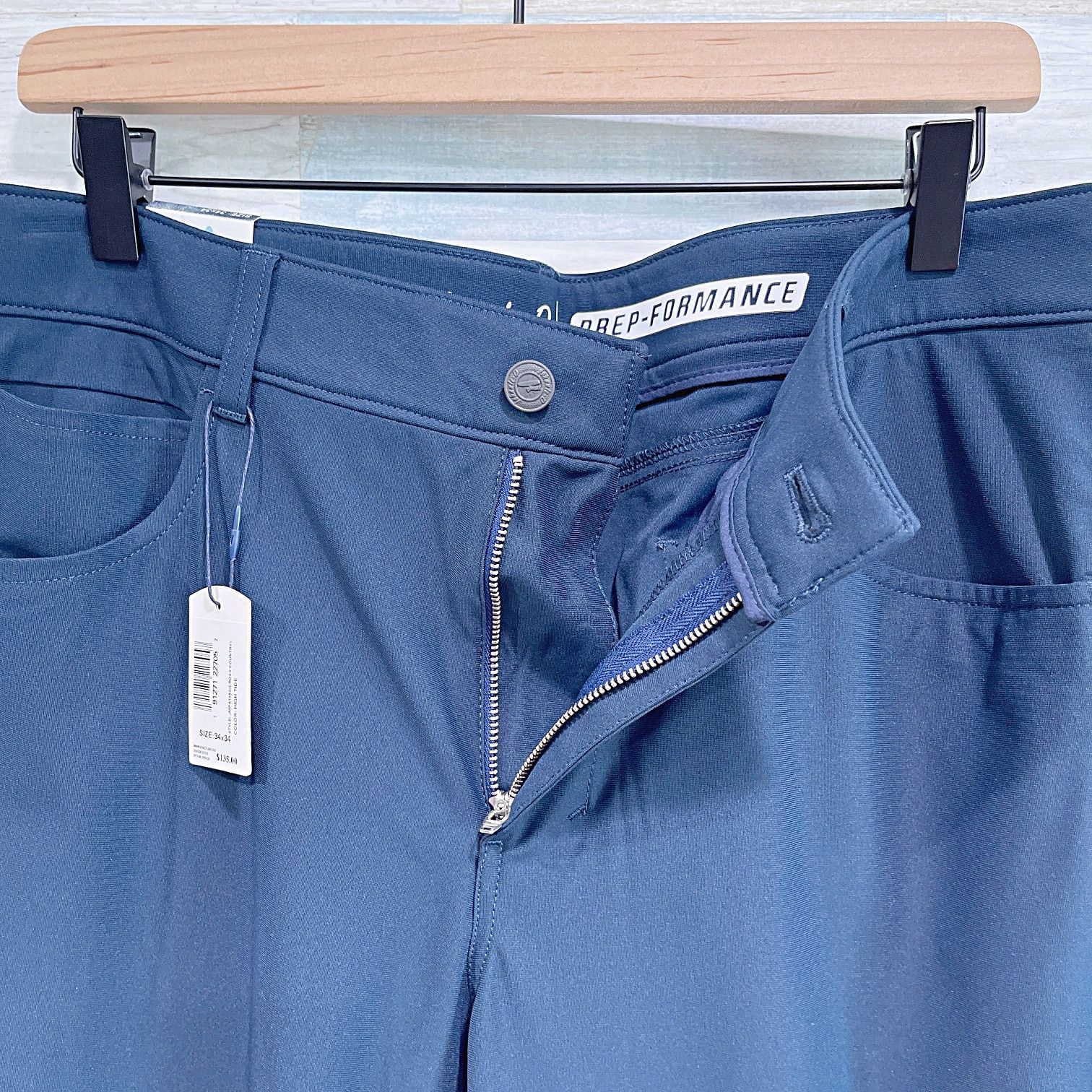 johnnie-O Johnnie O Cross Country Performance Pants Blue Mens 34x34 Size US 34 / EU 50 - 6 Thumbnail