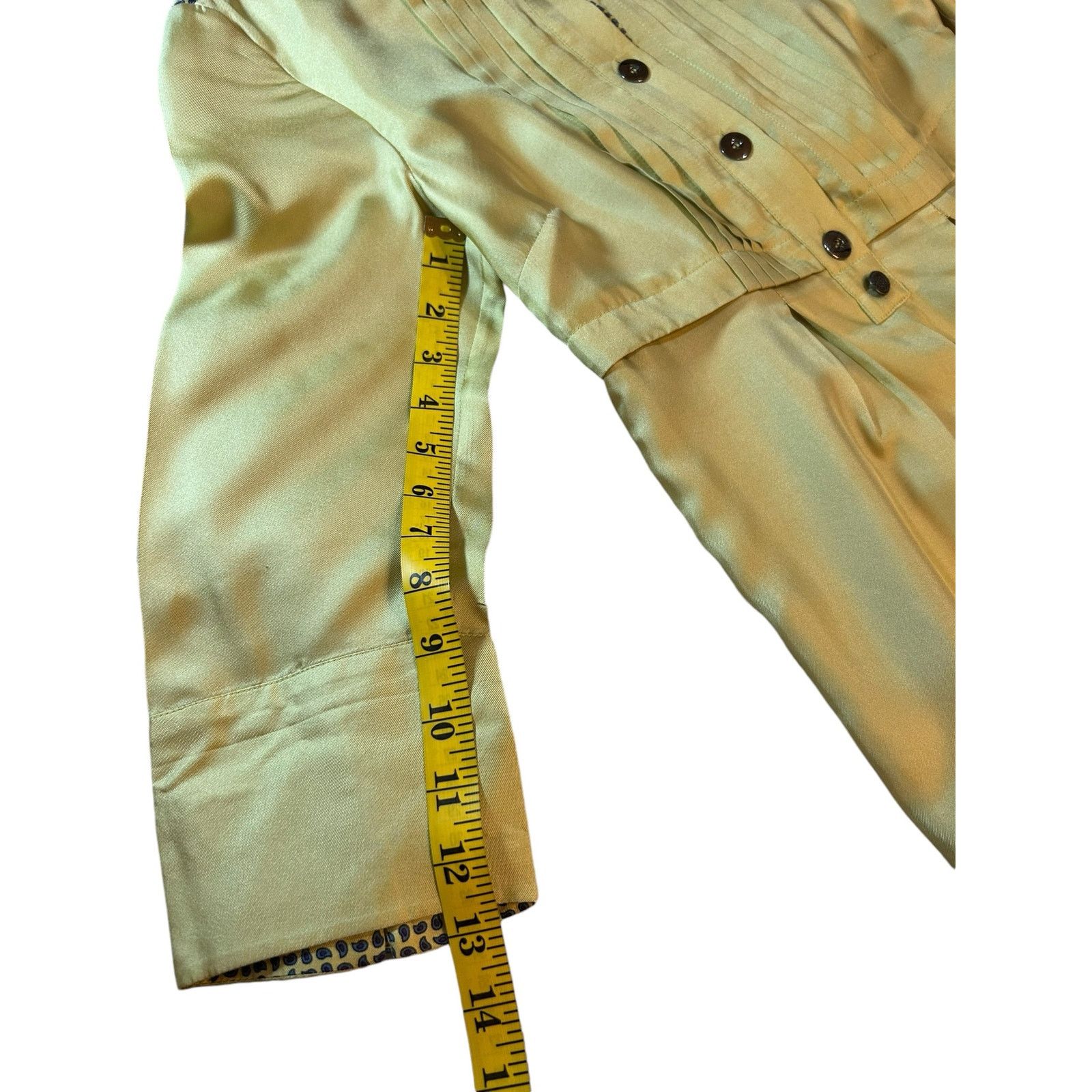 Hobbs London Rare Hobbs NW3 Silk Chartreuse Dress - Size 8 Size M / US 6-8 / IT 42-44 - 8 Thumbnail