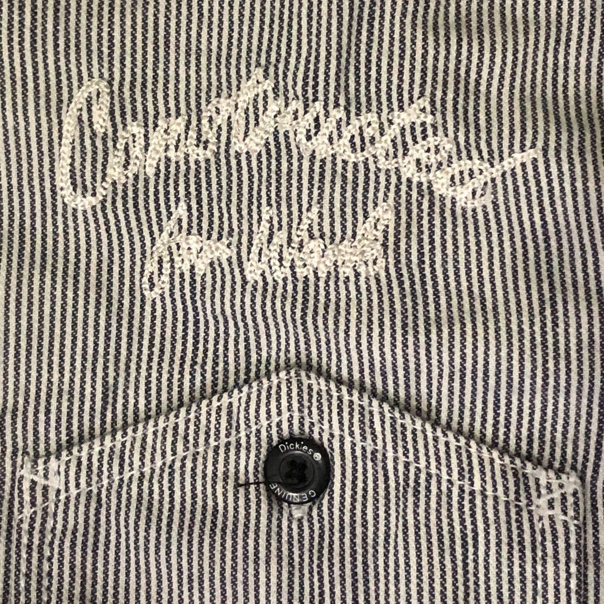 Dickies Selvedge hickory stripe work wear button up shirt