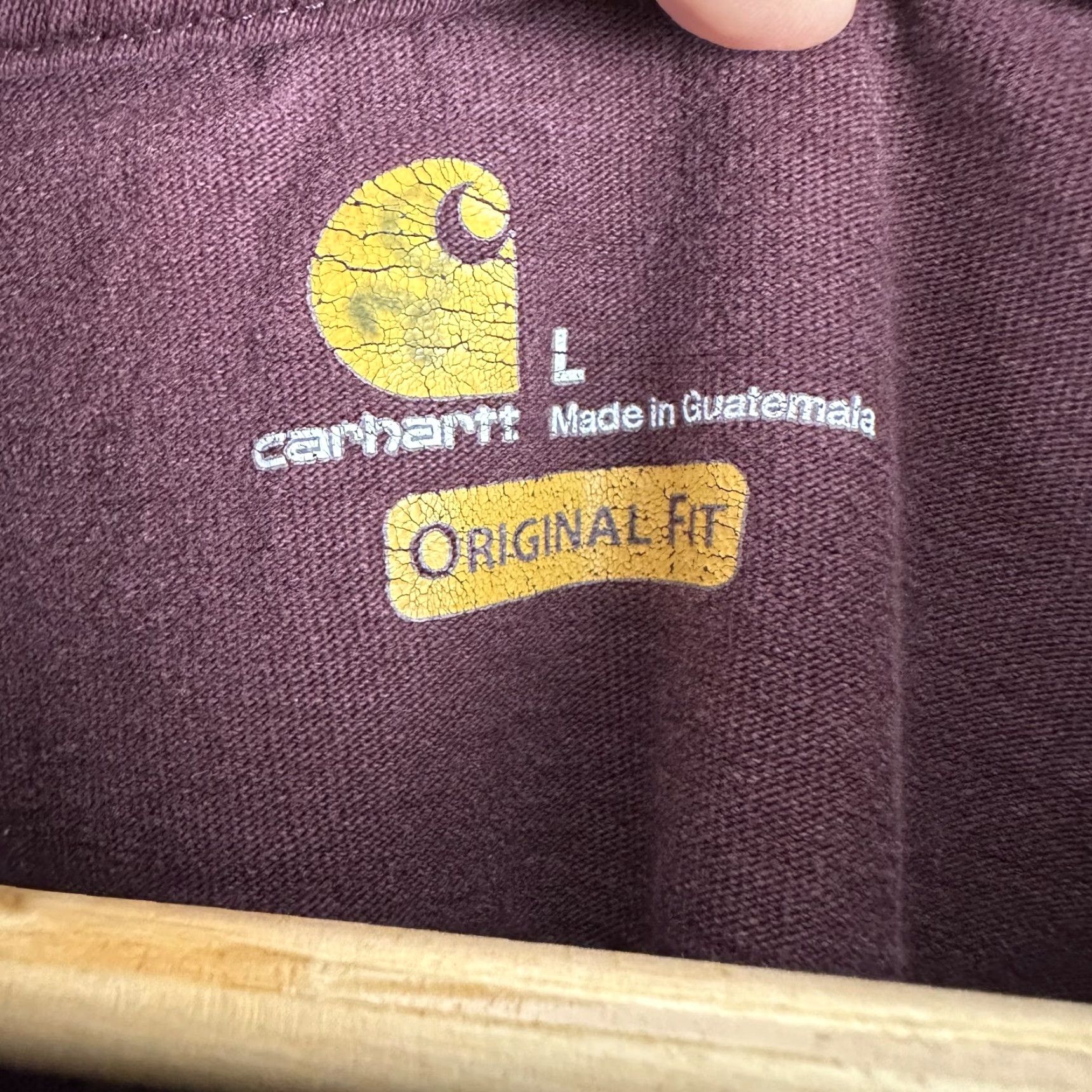 Carhartt Carhartt Men's T-Shirt Large Purple Short Sleeve Logo Pocket Crew Neck Classic Workwear Size US L / EU 52-54 / 3 - 3 Thumbnail