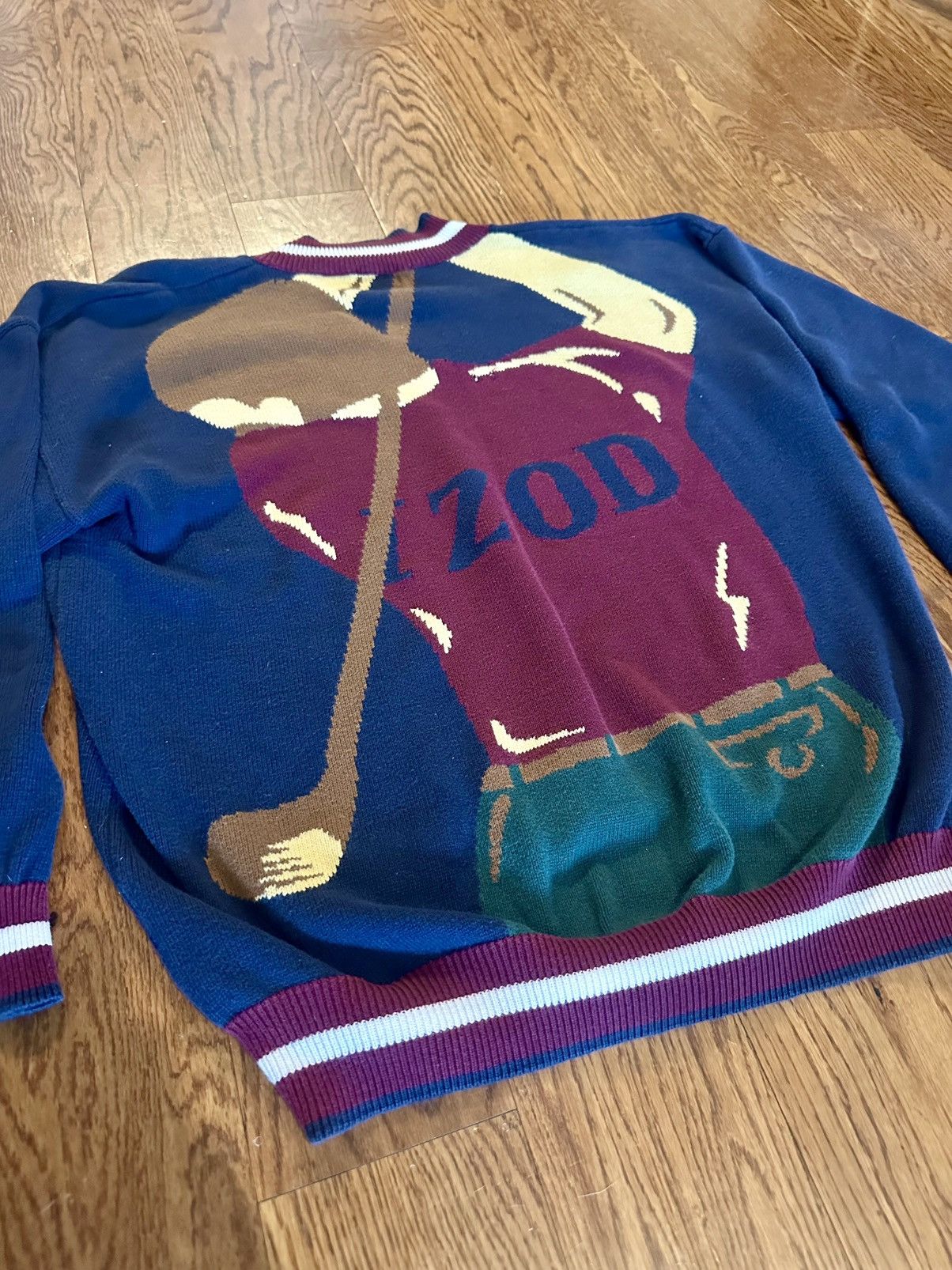 Izod × Vintage Izod Golf Preppy Sweater V Neck Large Graphic 90’s Y2K Size US L / EU 52-54 / 3 - 2 Thumbnail