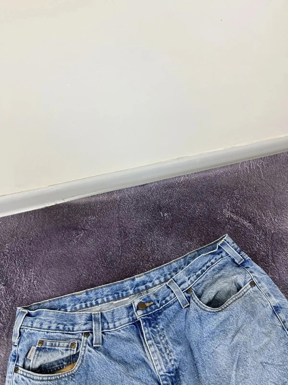 Carhartt × Vintage Vintage Carhartt USA Light Blue Denim Hype Baggy Jeans Size US 38 / EU 54 - 9 Thumbnail