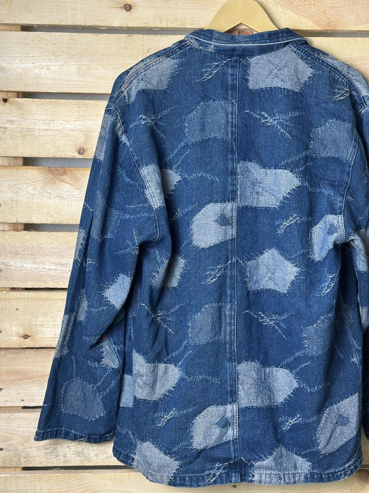 Beauty Beast × Vintage Vintage Denim Patchwork Print Blazer Jacket Size US L / EU 52-54 / 3 - 8 Thumbnail