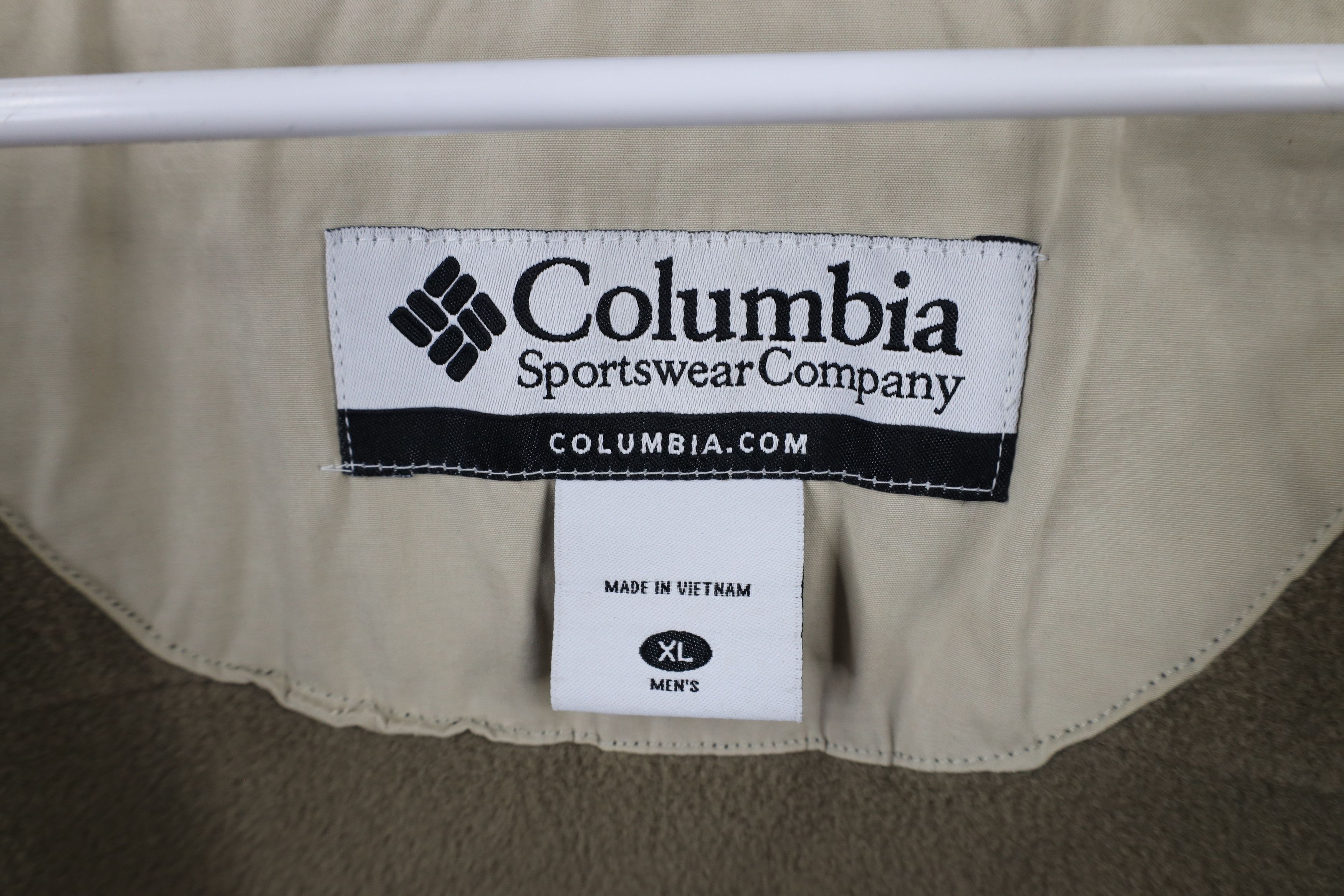 Columbia × Vintage Vintage 90s Columbia Lined Full Zip Bomber Jacket Beige Size US XL / EU 56 / 4 - 9 Thumbnail