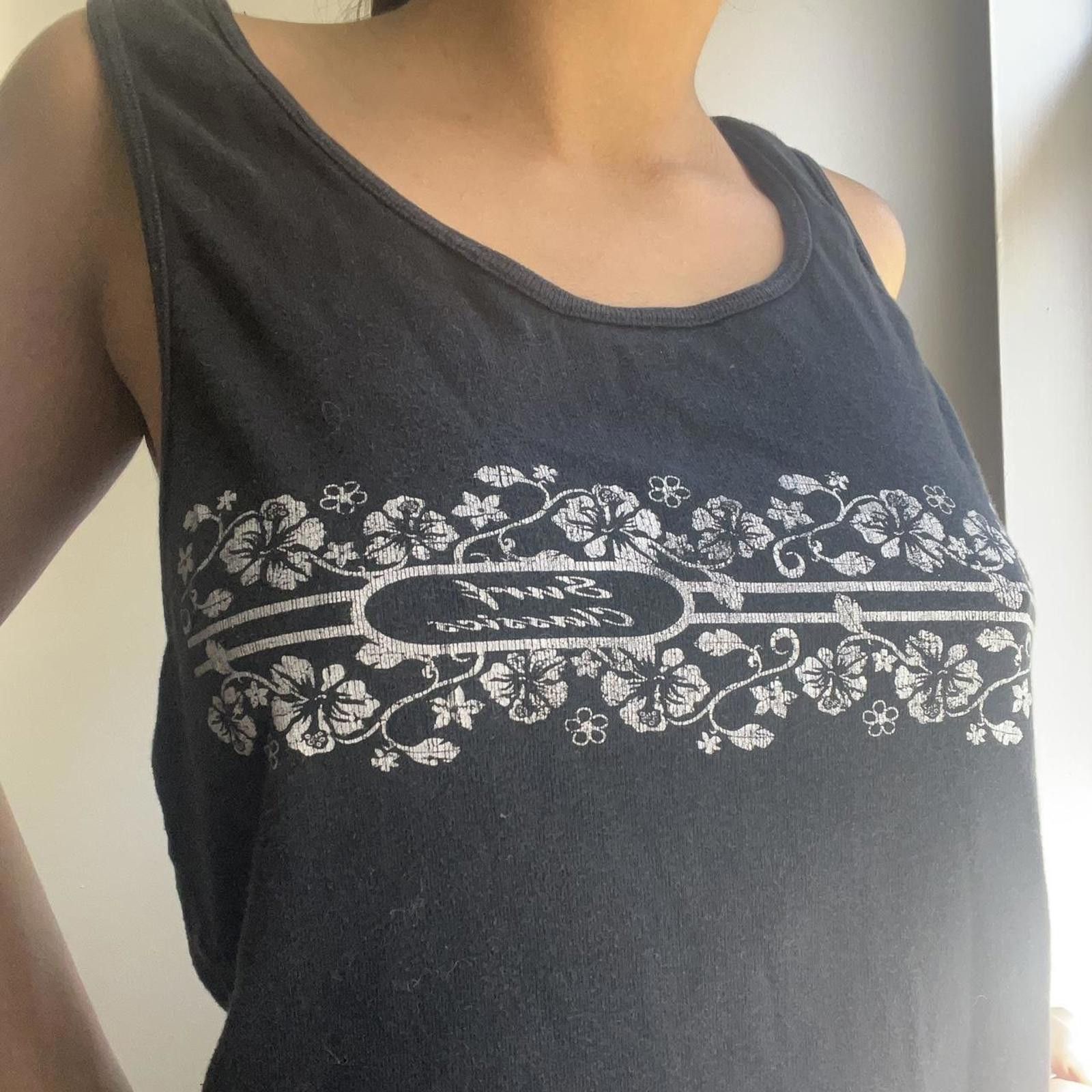 Other Black muscle tank surf classics with hibiscus white print Size XL / US 12-14 / IT 48-50 - 3 Thumbnail