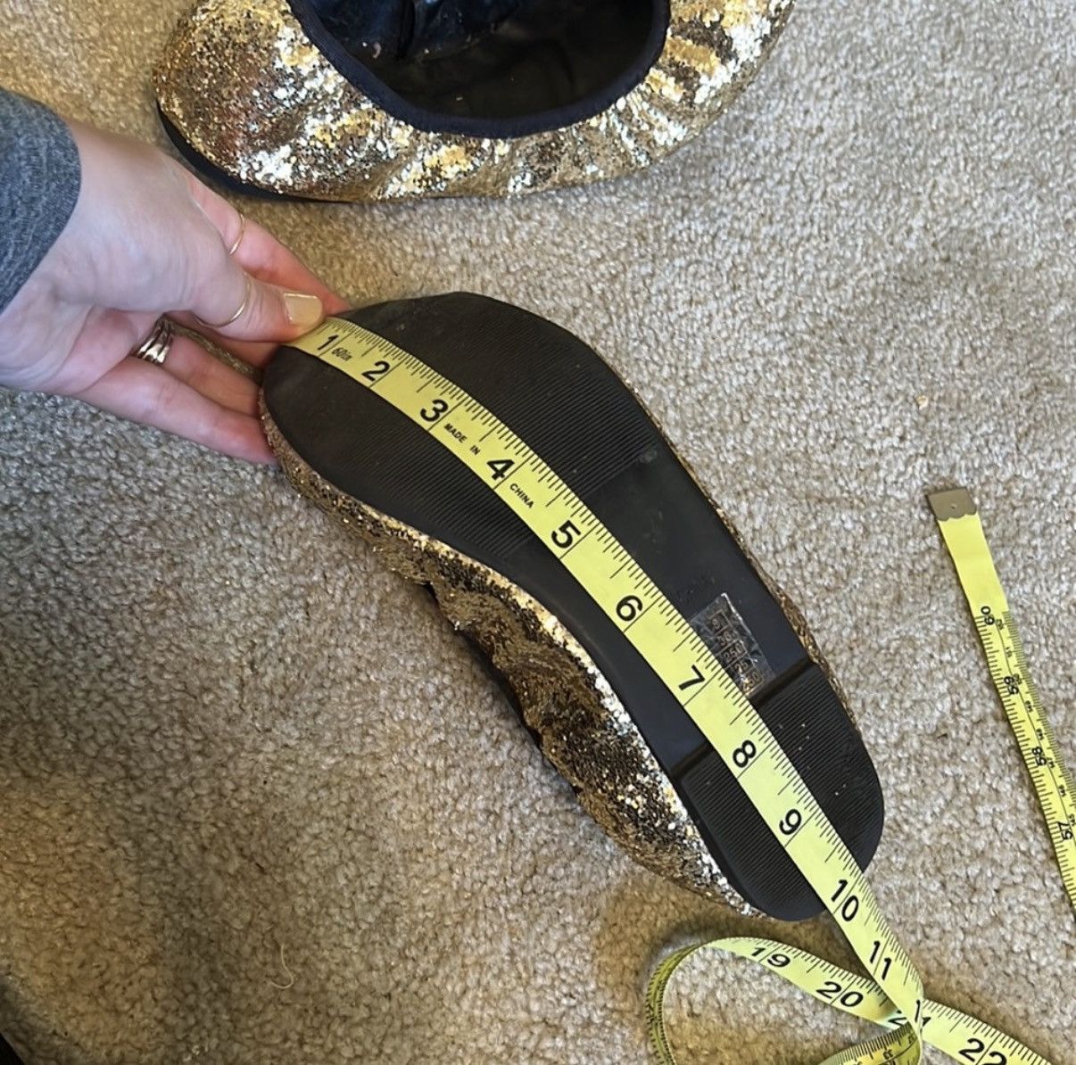Forever 21 Forever 21 Sparkly Gold Ballet Flats Size 8 Size US 8 / IT 38 - 4 Thumbnail
