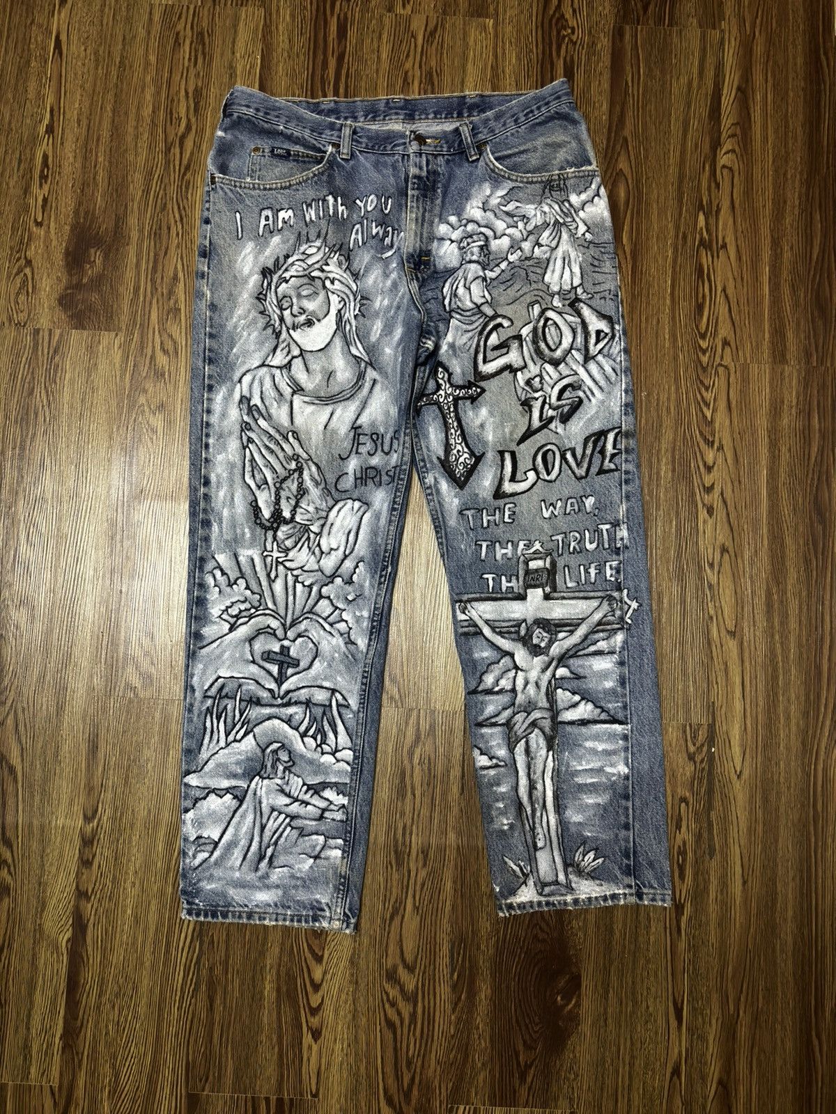 Designer × Vintage Jesus pants Size US 36 / EU 52 - 1 Thumbnail