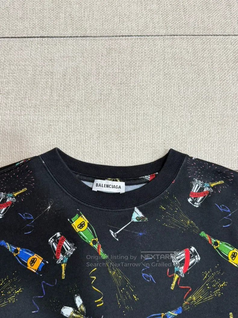 Balenciaga Balenciaga Champagne Print Short Sleeve Size US M / EU 48-50 / 2 - 3 Thumbnail
