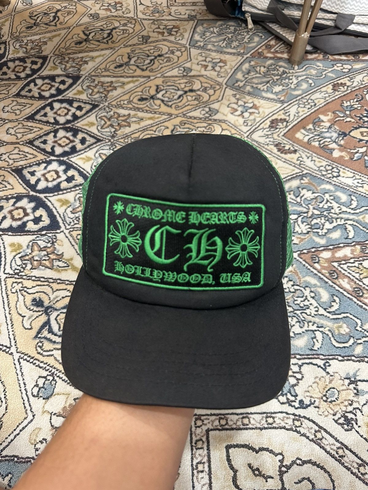 Pre-owned Chrome Hearts Hat / Cap In Black Green