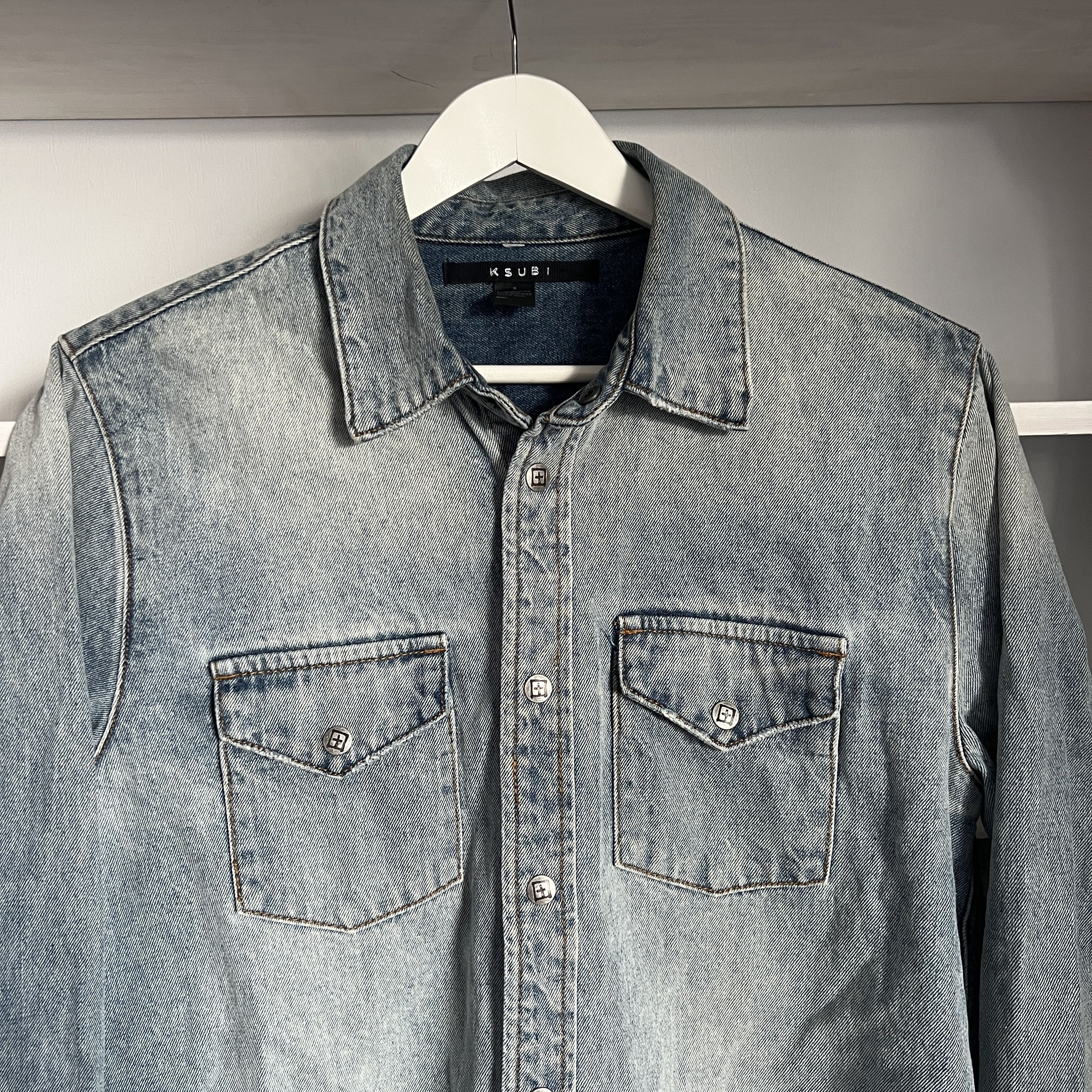 Ksubi KSUBI FRONTIER RECHARDGE Blue Denim Shirt Size US S / EU 44-46 / 1 - 5 Thumbnail