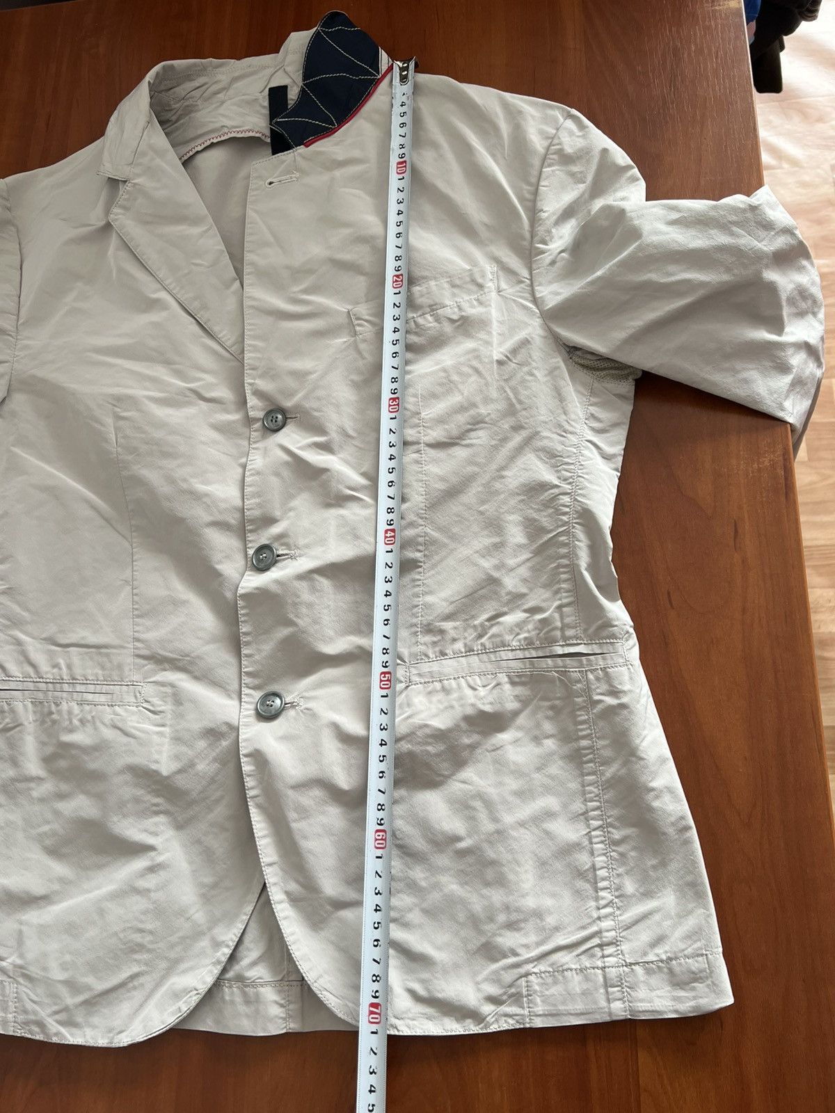 AQUARAMA AQUARAMA ITALIAN MADE NYLON BUTTON MENS SOLID BLAZER JACKET Size 50R - 14 Thumbnail
