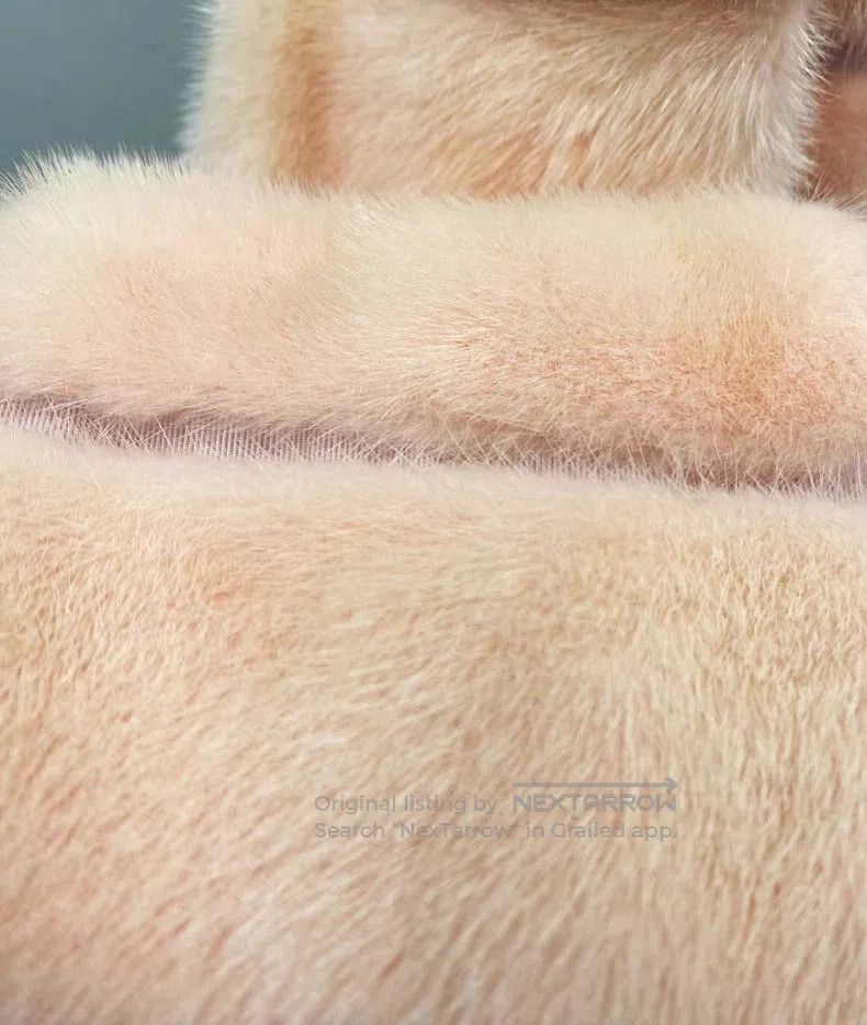 Fendi Fendi Beige Pink Fur Coat with Belt, Soft Leather Lining Size XS / US 0-2 / IT 36-38 - 8 Thumbnail