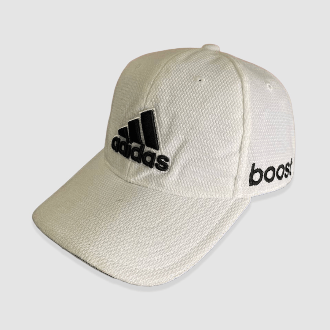 Adidas Adidas Boost White Polyester Hat Cap Free Size Size ONE SIZE - 1 Thumbnail