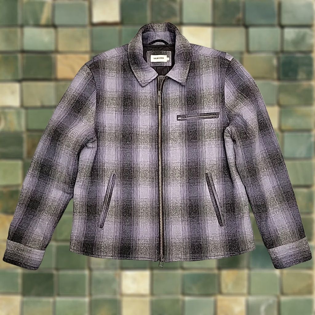 Taylor Stitch Taylor Stitch Jacket Mens42 Purple Plaid Wool Blend Classic Outdoors Mackinaw Jacket Mens 42 Purple Plaid Wool Blend Bomber Casual Zip Mens Size US XS / EU 42 / 0 - 1 Thumbnail