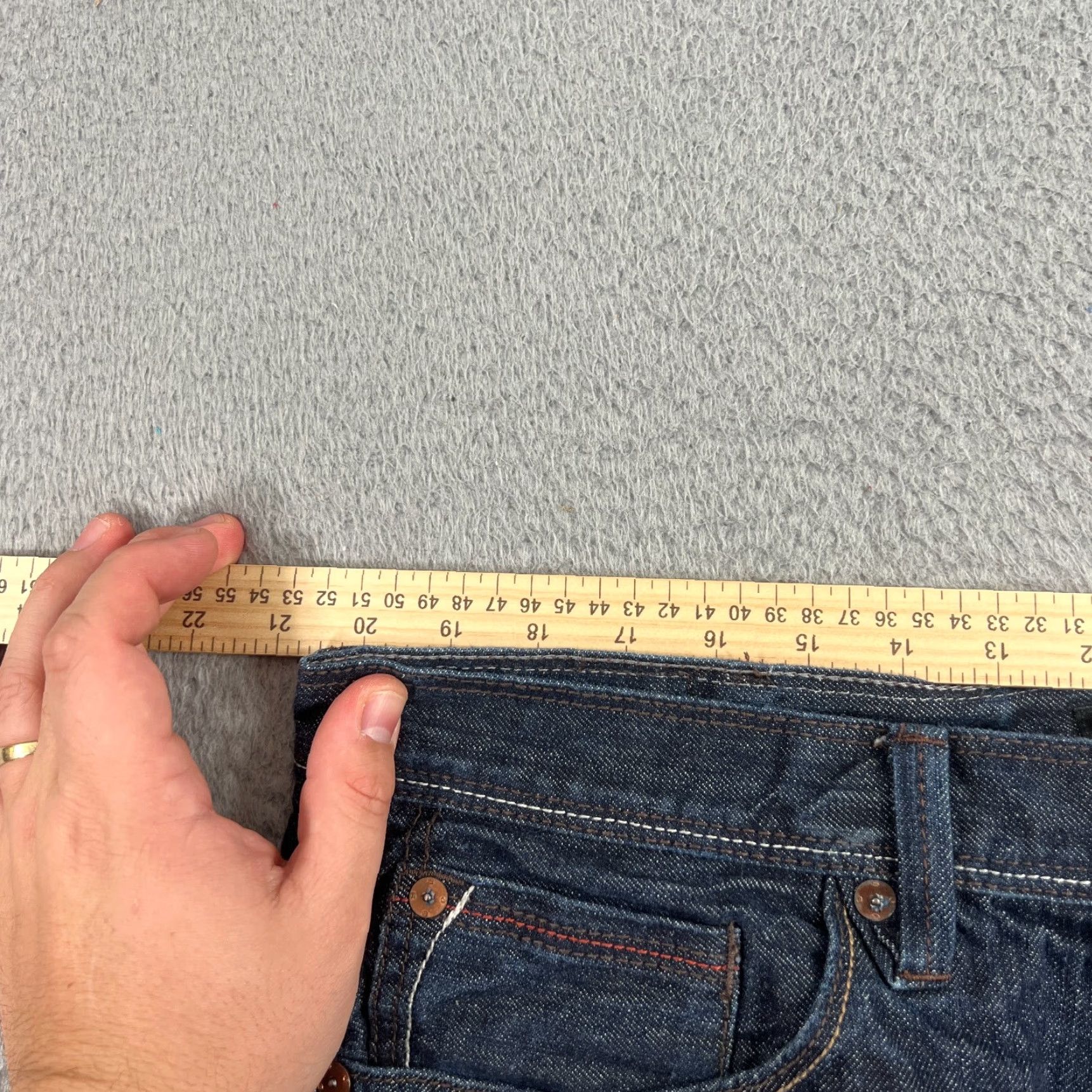Sean John VINTAGE Sean John Mens Jeans 40x32 Dark Blue Denim Straight Fit Pockets Casual Button Fly Size US 40 / EU 56 - 4 Thumbnail