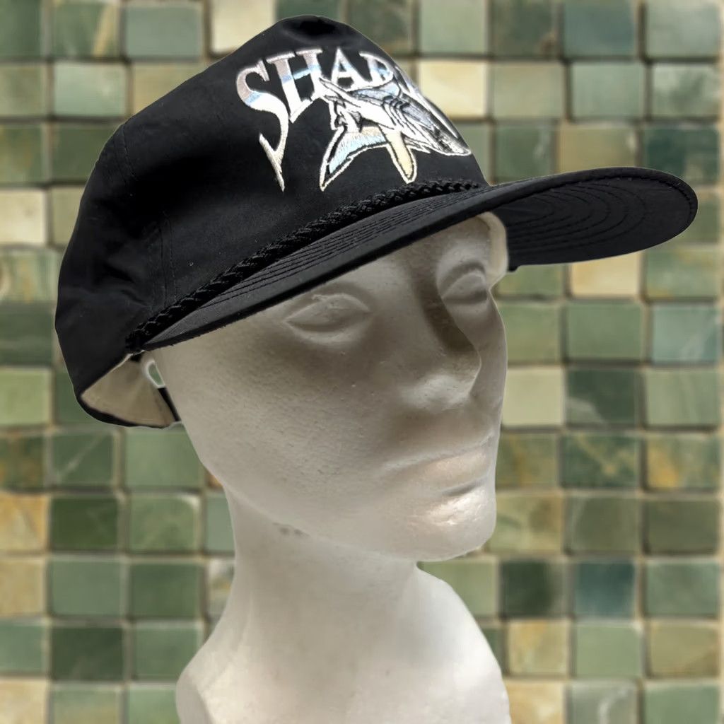 CO VINTAGE Shark Hat YoungAn Hat Co Black SnapBack Embroidered Size ONE SIZE - 1 Thumbnail