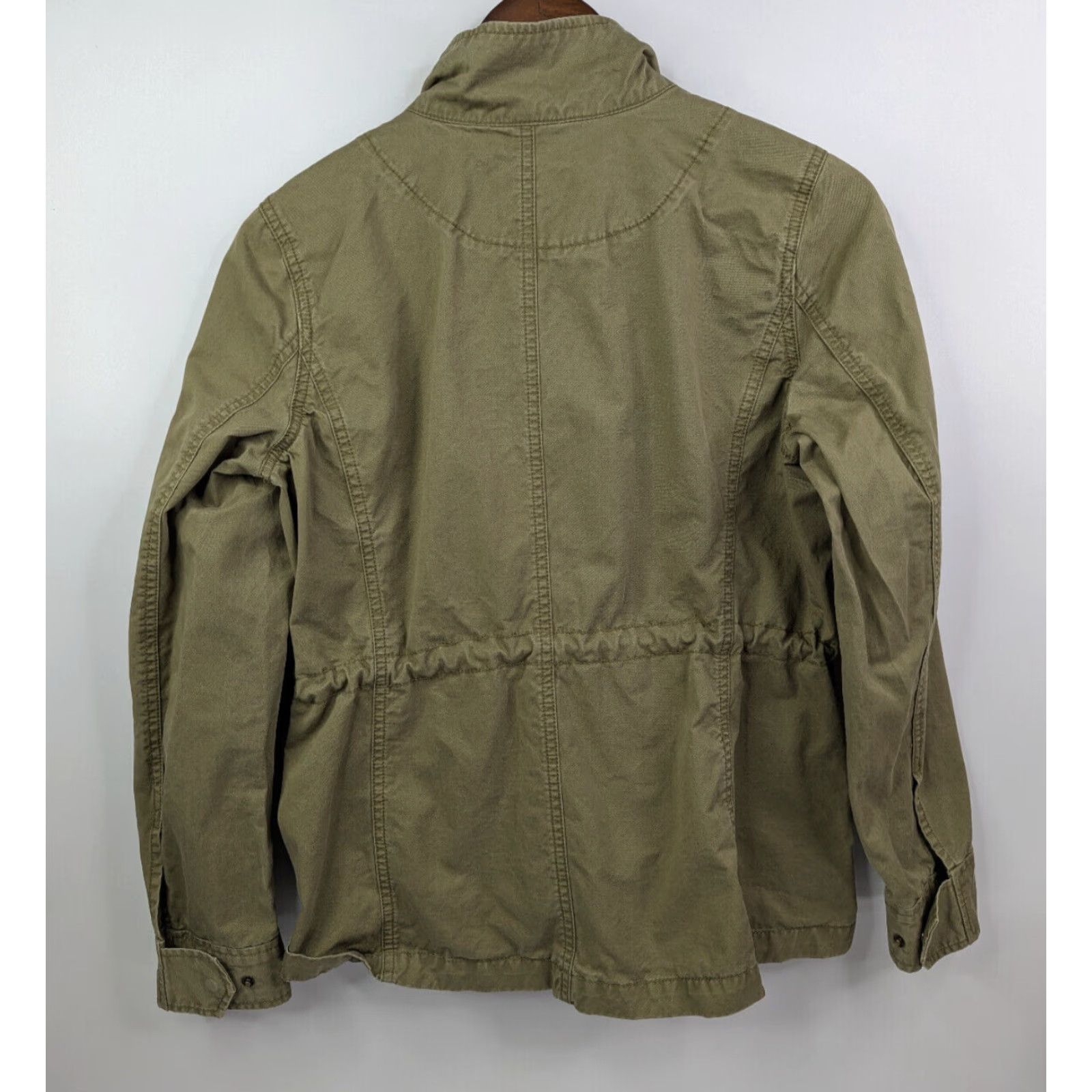 J.Crew J.CREW Jacket Army Green Cotton Fatigues Short Sleeve Zip Pockets Women Size S Casual Workwear Fall Spring Summer Winter Utility Size S / US 4 / IT 40 - 4 Thumbnail