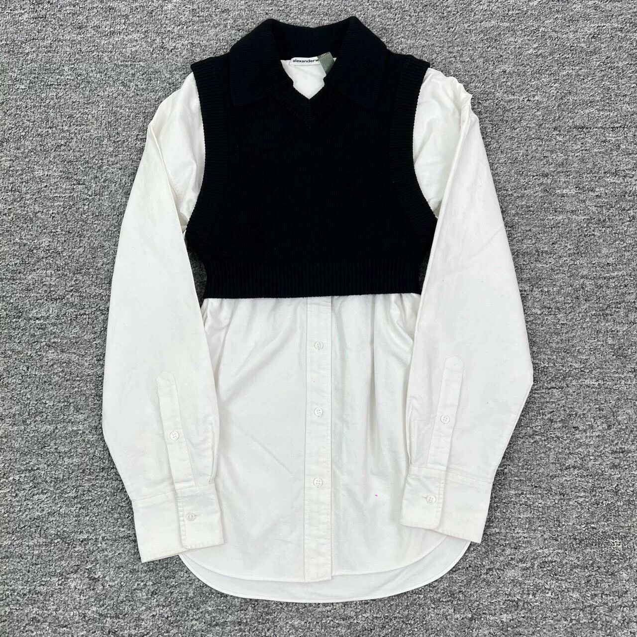 Alexander Wang Alexanderwang Two-Piece Sweater Shirt Size XS / US 0-2 / IT 36-38 - 1 Thumbnail