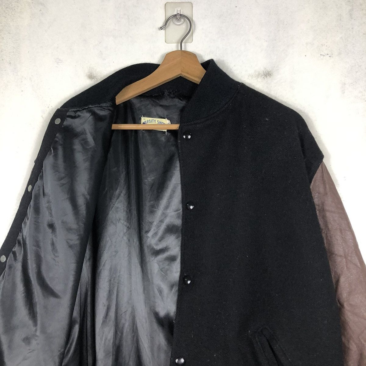 Vintage 📌VINTAGE VARSITY LEATHER JACKET SPORTING GOOD ISSEY MIYAKE Size US XL / EU 56 / 4 - 13 Thumbnail