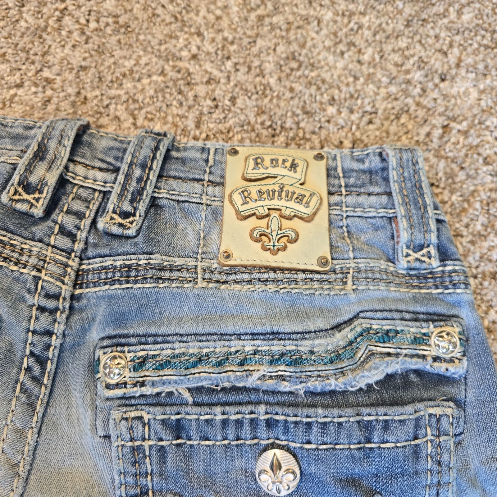Rock Revival Rock Revival Men's Blue Denim Tom Straight Jeans - Size 32 Size US 32 / EU 48 - 11 Thumbnail