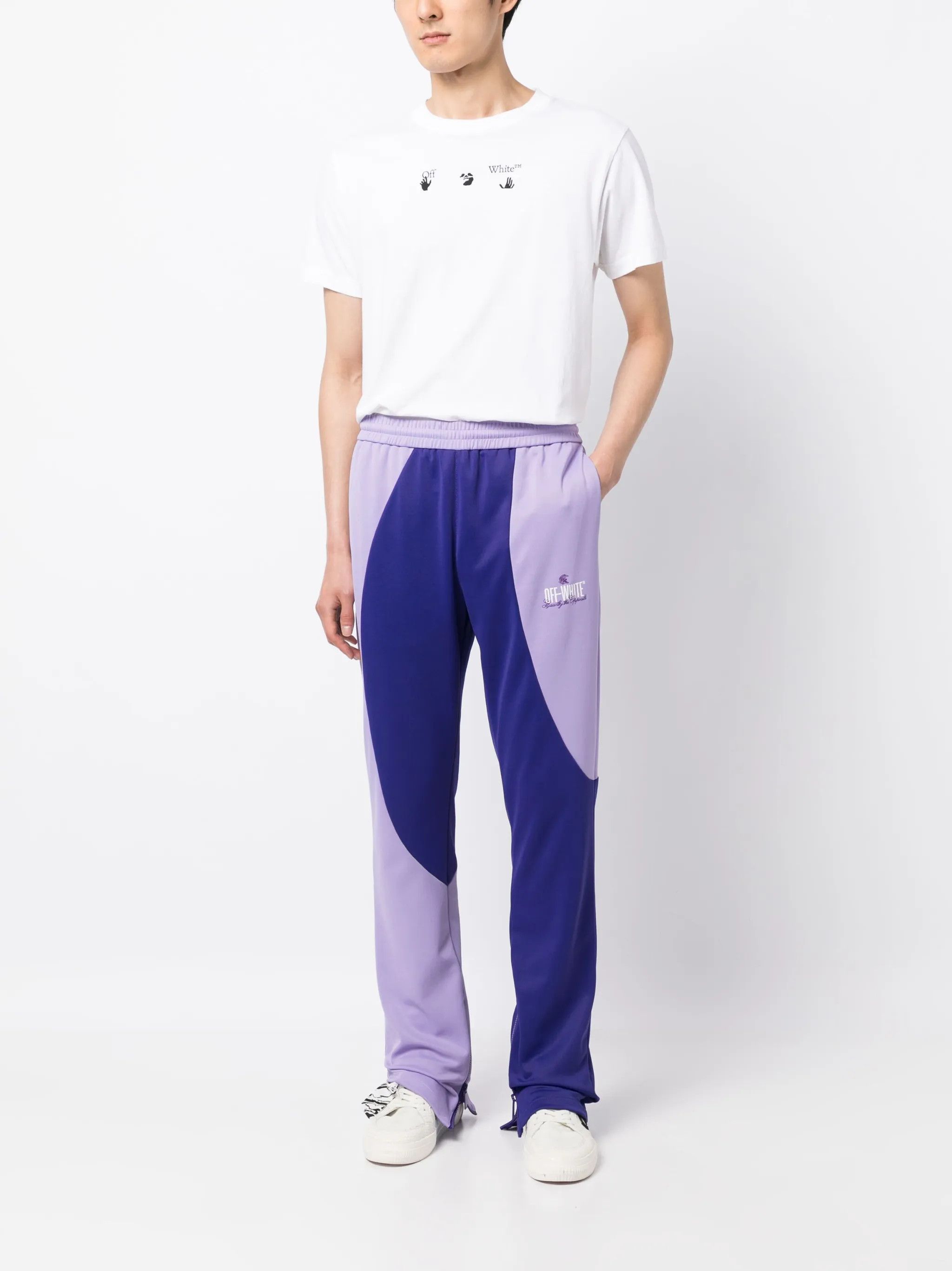 Off-White o1y0225 Logo Jogger & Sweatpant in Lilac/Blue Size US 32 / EU 48 - 5 Thumbnail