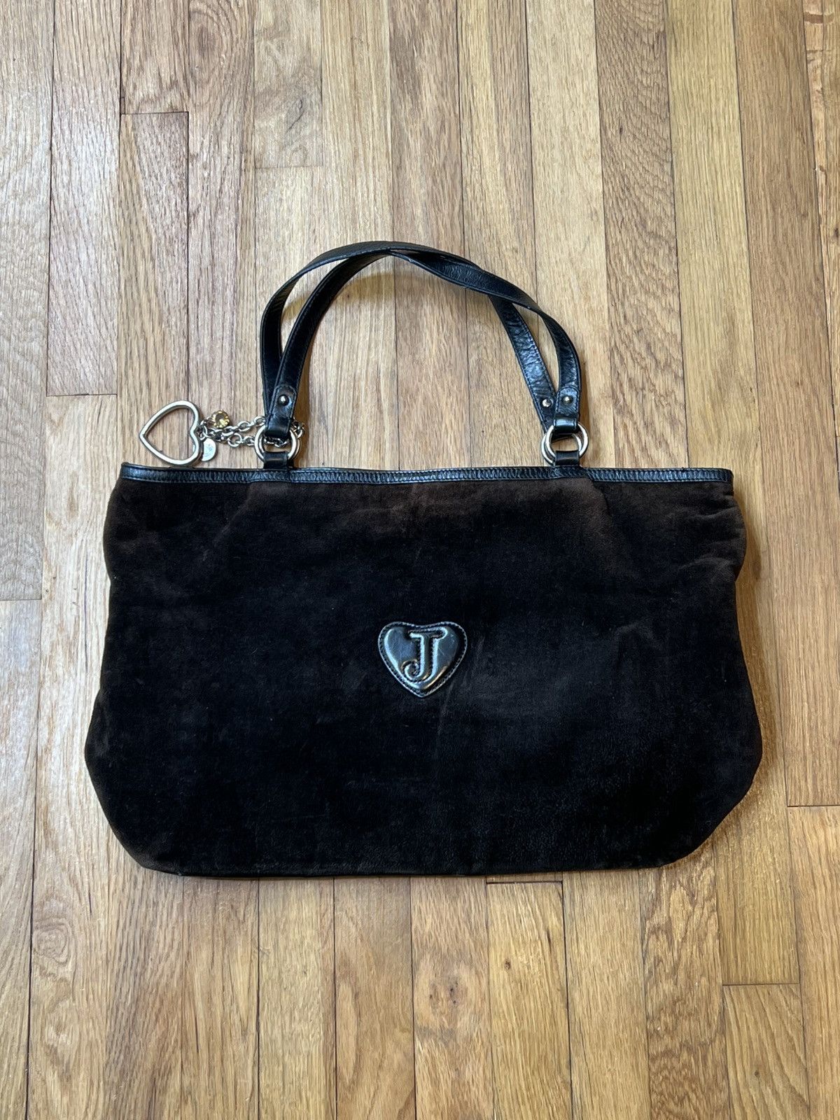 Juicy Couture Juicy Couture Rare Vintage Brown Velour Crown Tote Handbag Size ONE SIZE - 2 Thumbnail