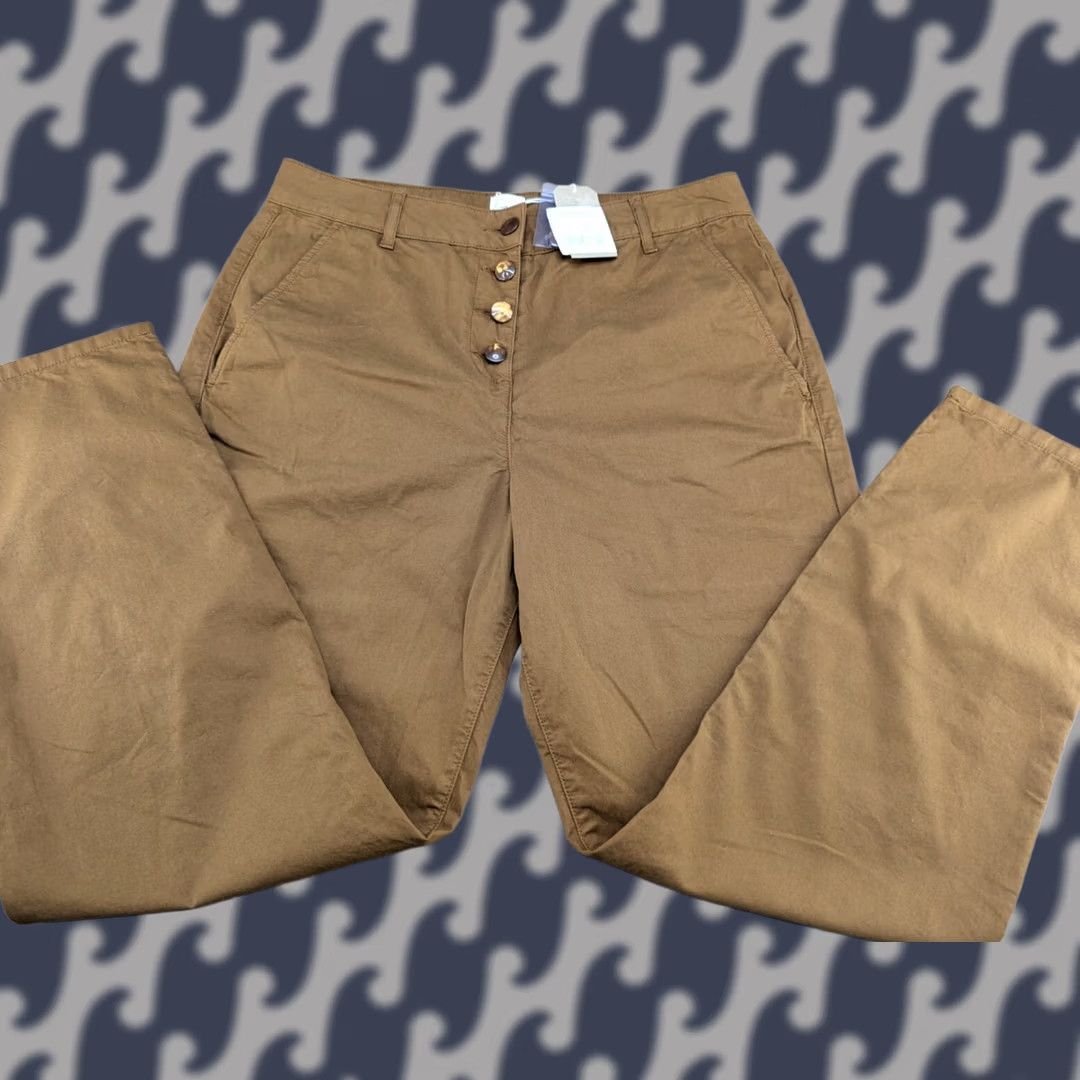 Vintage Des Petits Hauts Beige Chino Pants Sz 3 W31 L27.5 Beige Khaki Straight Womens Pants Size 24" / US 00 / IT 34 - 1 Thumbnail