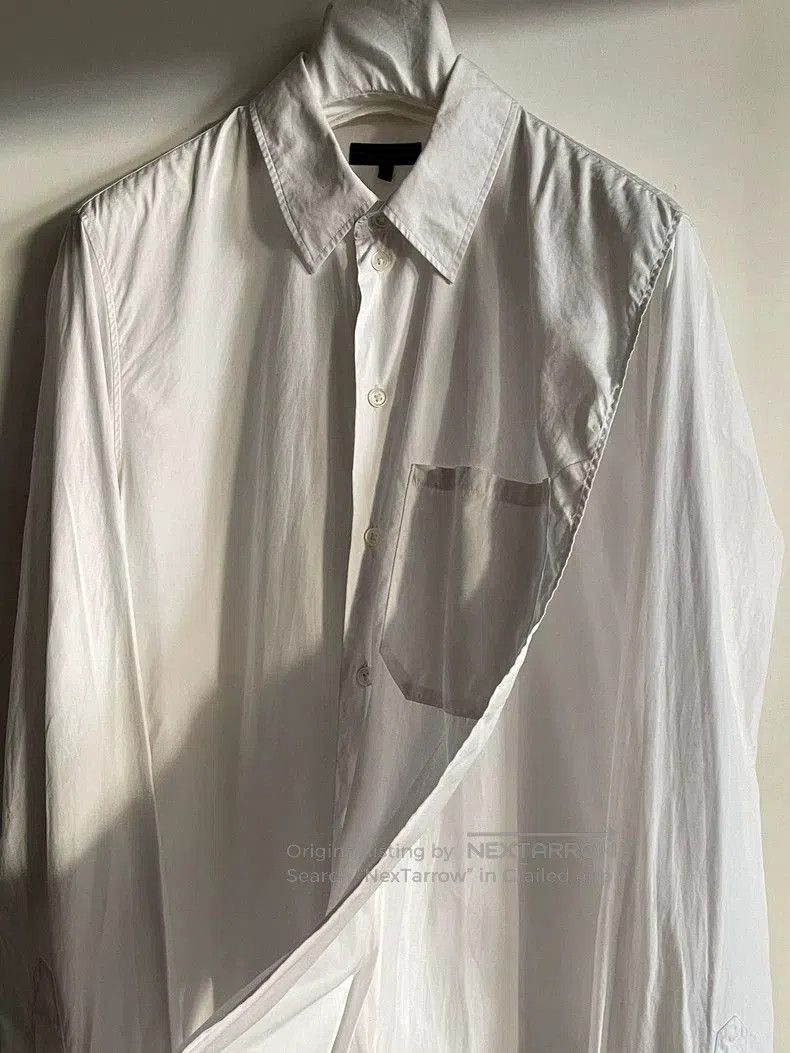 Ann Demeulemeester Ann Demeulemeester Asymmetric Cotton Shirt. Size US L / EU 52-54 / 3 - 7 Thumbnail